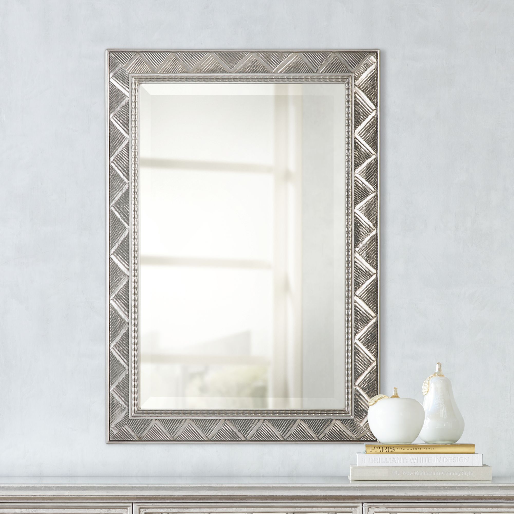 Uttermost Ioway Silver Leaf 23 1/2" x 33 Wall Mirror