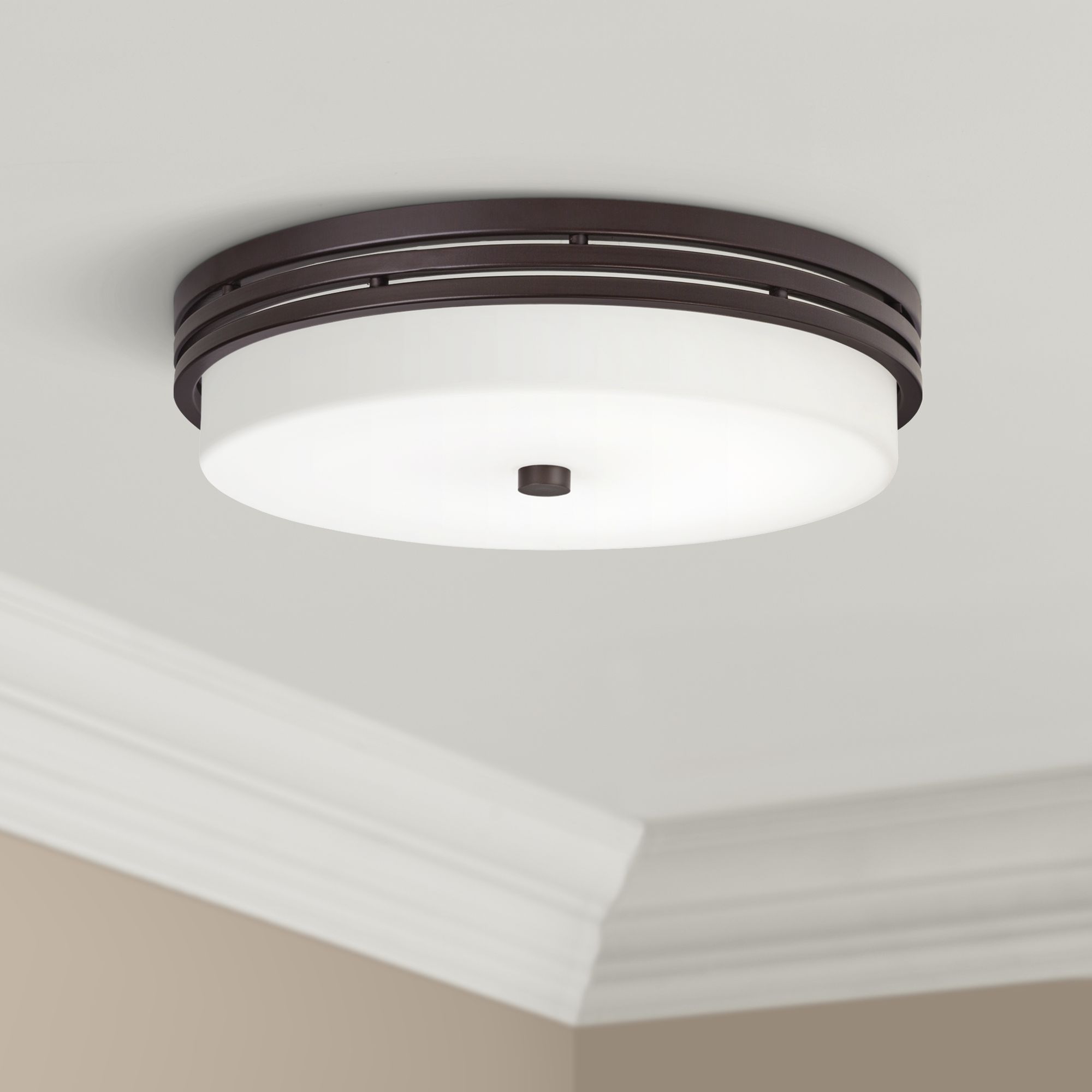 Kichler Witherow 14 Wide Olde Bronze Led Ceiling Light