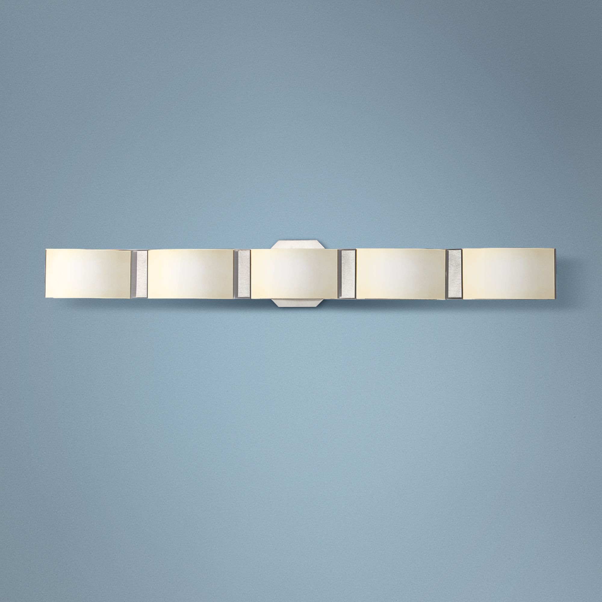 Eurofase Dakota 33 1/2"W Satin Nickel 5-Light LED Bath Light