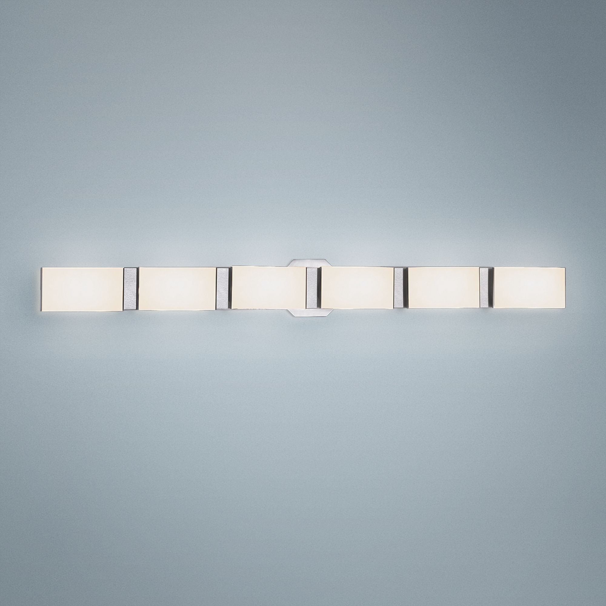 Eurofase Dakota 40 1/2"W Satin Nickel 6-Light LED Bath Light