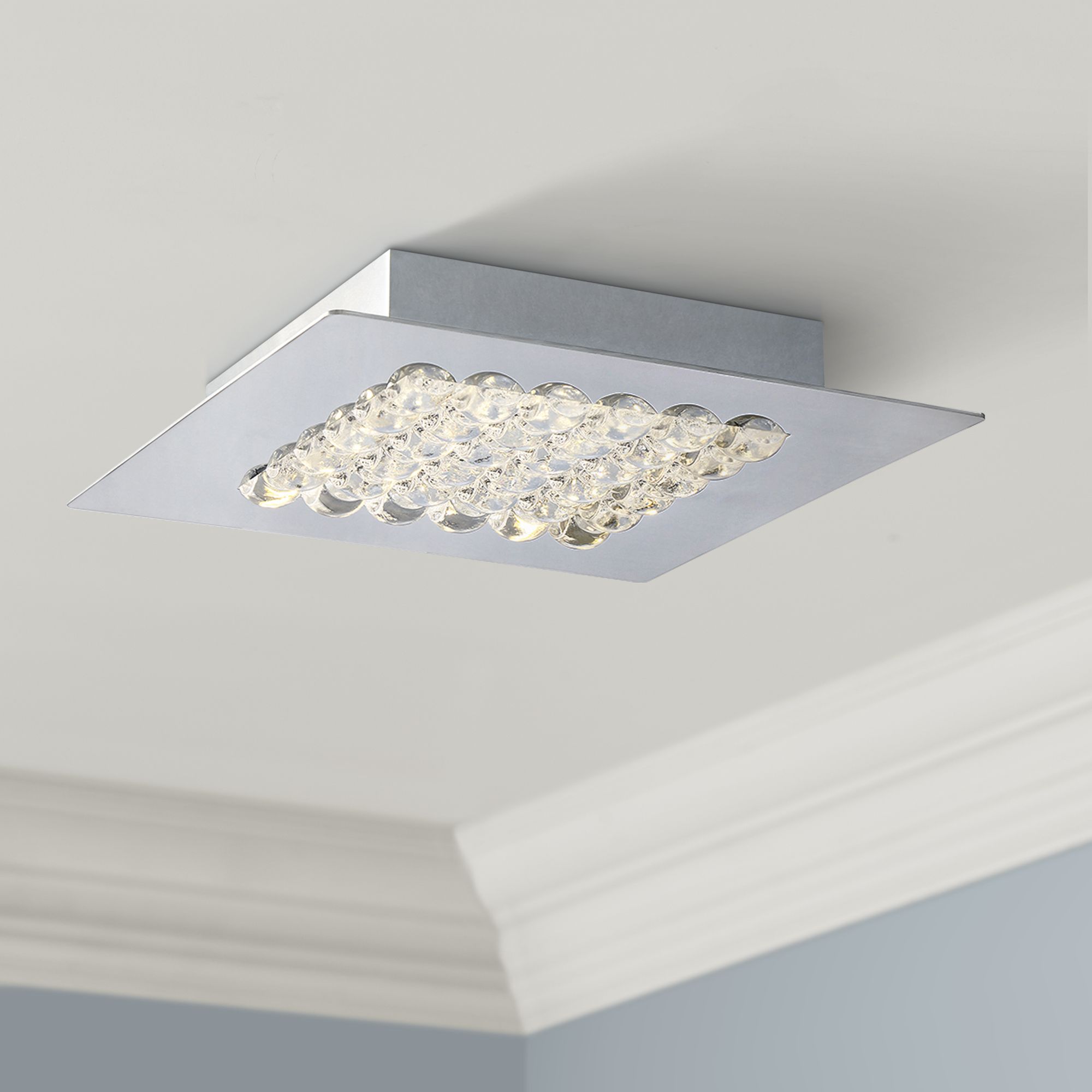 Eurofase Denso 9 3/4" Wide Chrome 1-Light LED Ceiling Light