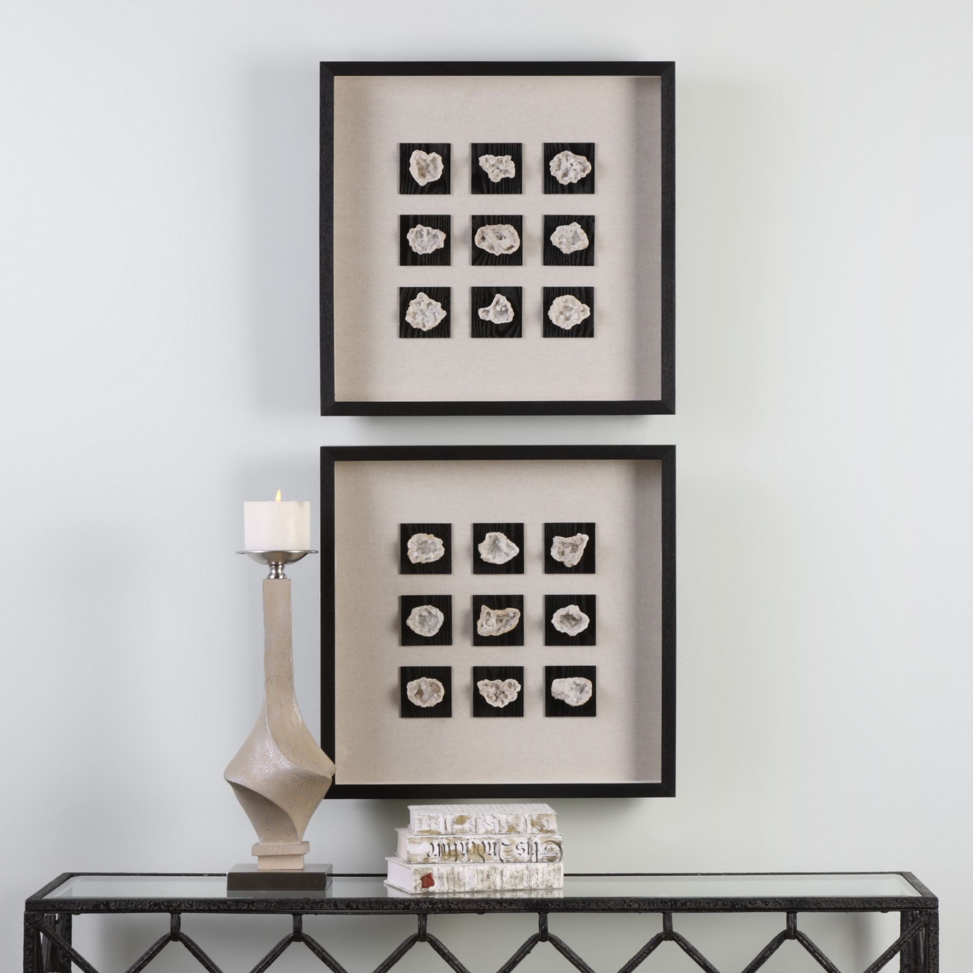 Uttermost Geode Shadow Box 21 3/4" Square Framed Wall Art