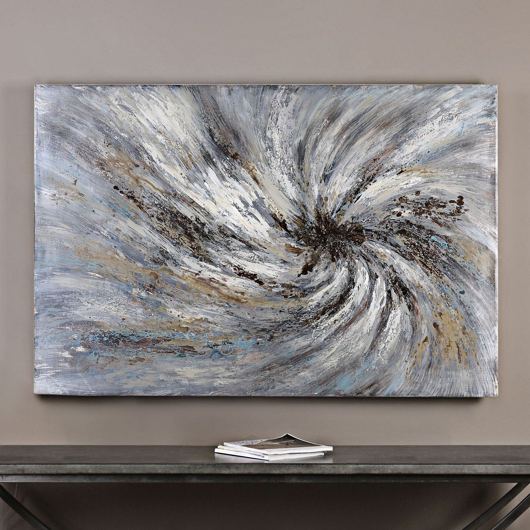 Uttermost Vortex Hand-Painted 60" Wide Canvas Wall Art