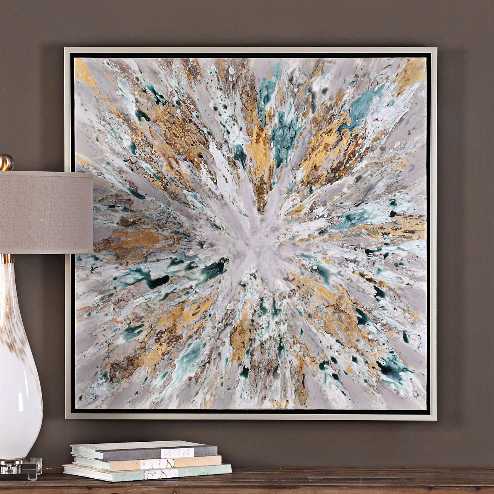 Uttermost Exploding Star 39 1/2" Wide Canvas Wall Art