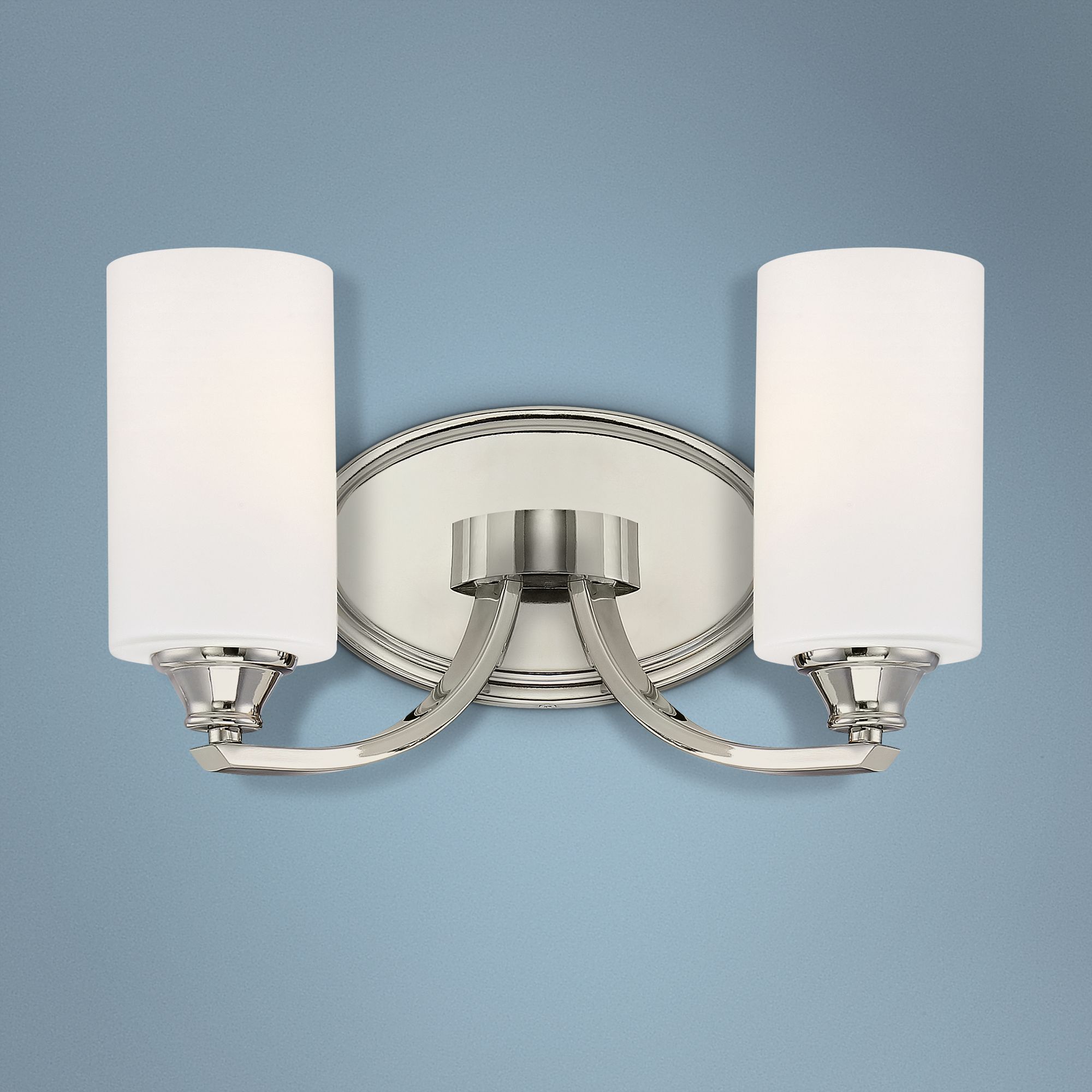 Tilbury 14" Wide Polished Nickel 2-Light Bath Light