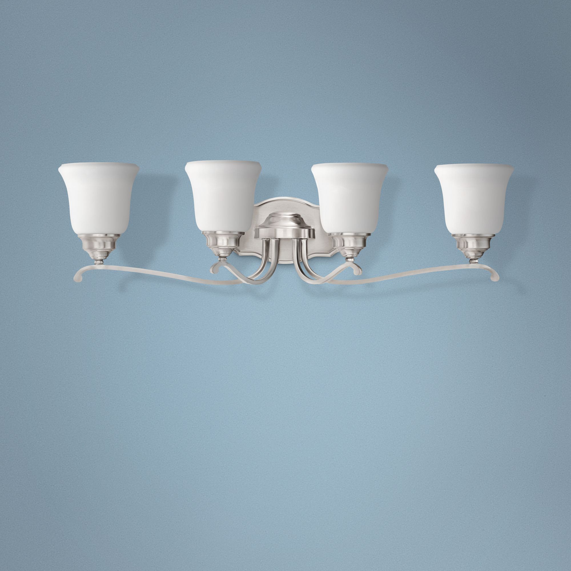 Savannah Row 31" Wide Brushed Nickel 4-Light Bath Light