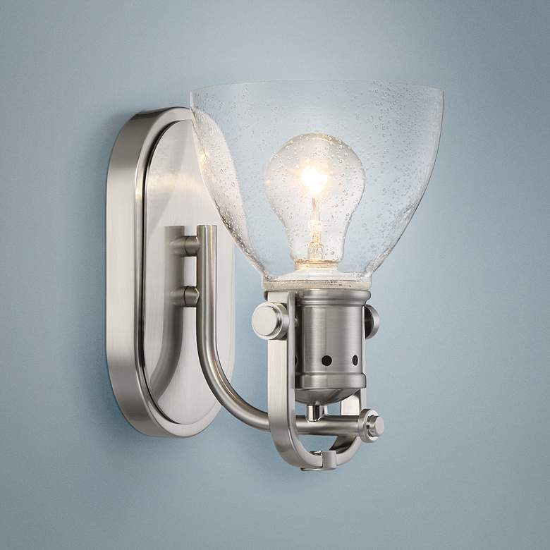 Bath Art 8 1/2&quot; High Brushed Nickel Wall Sconce