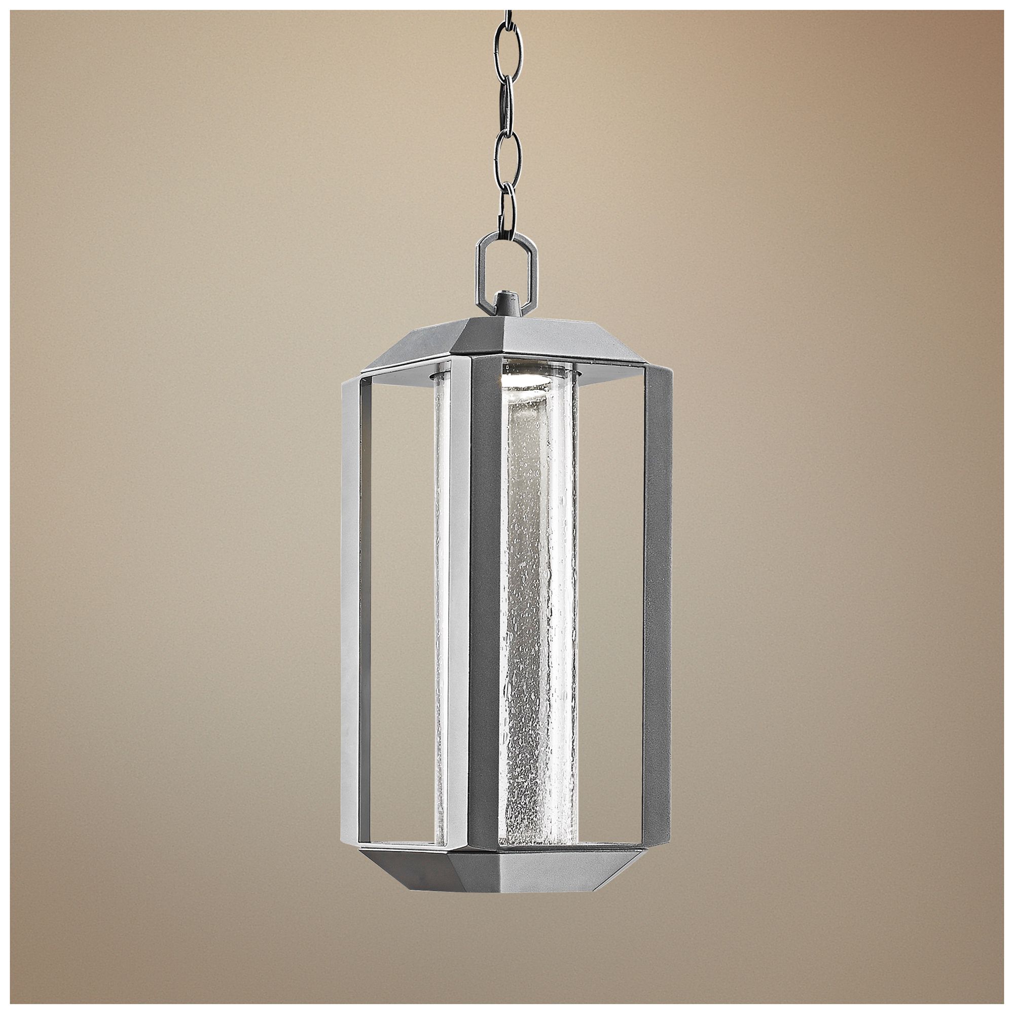 Artcraft Wexford 15"H Silver LED Outdoor Hanging Light