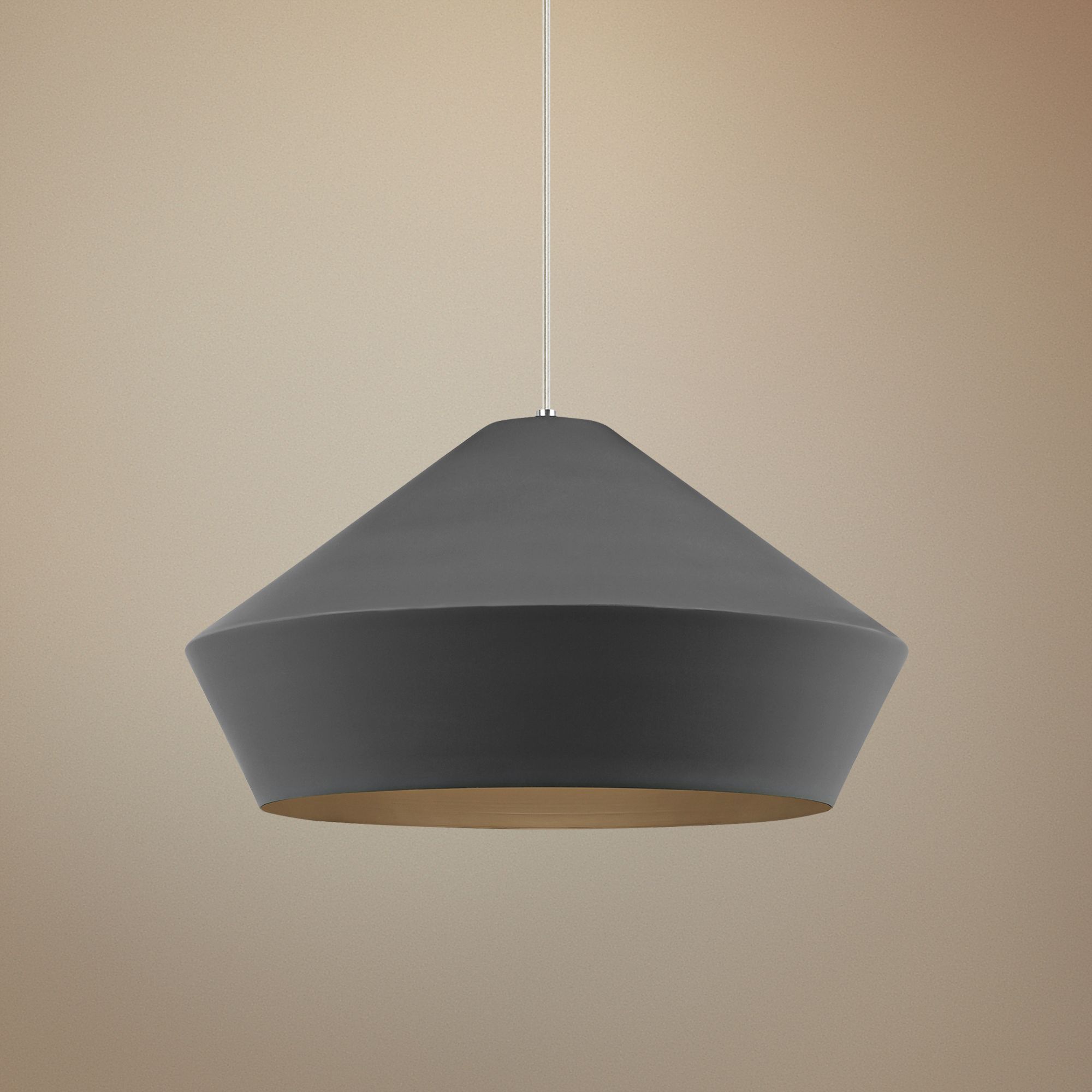 Brummel Grande Charcoal 20" Wide Modern LED Pendant Light