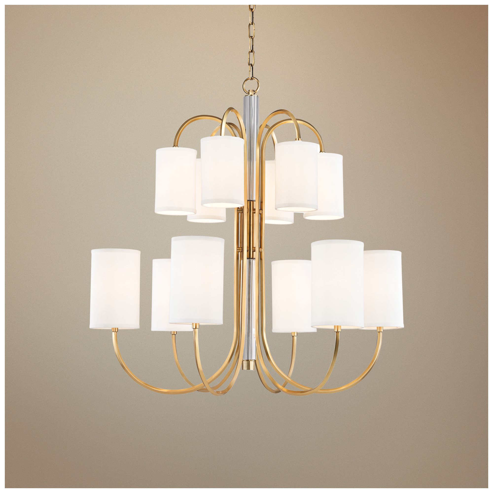 Hudson Valley Junius 34 3/4" Wide Aged Brass Chandelier