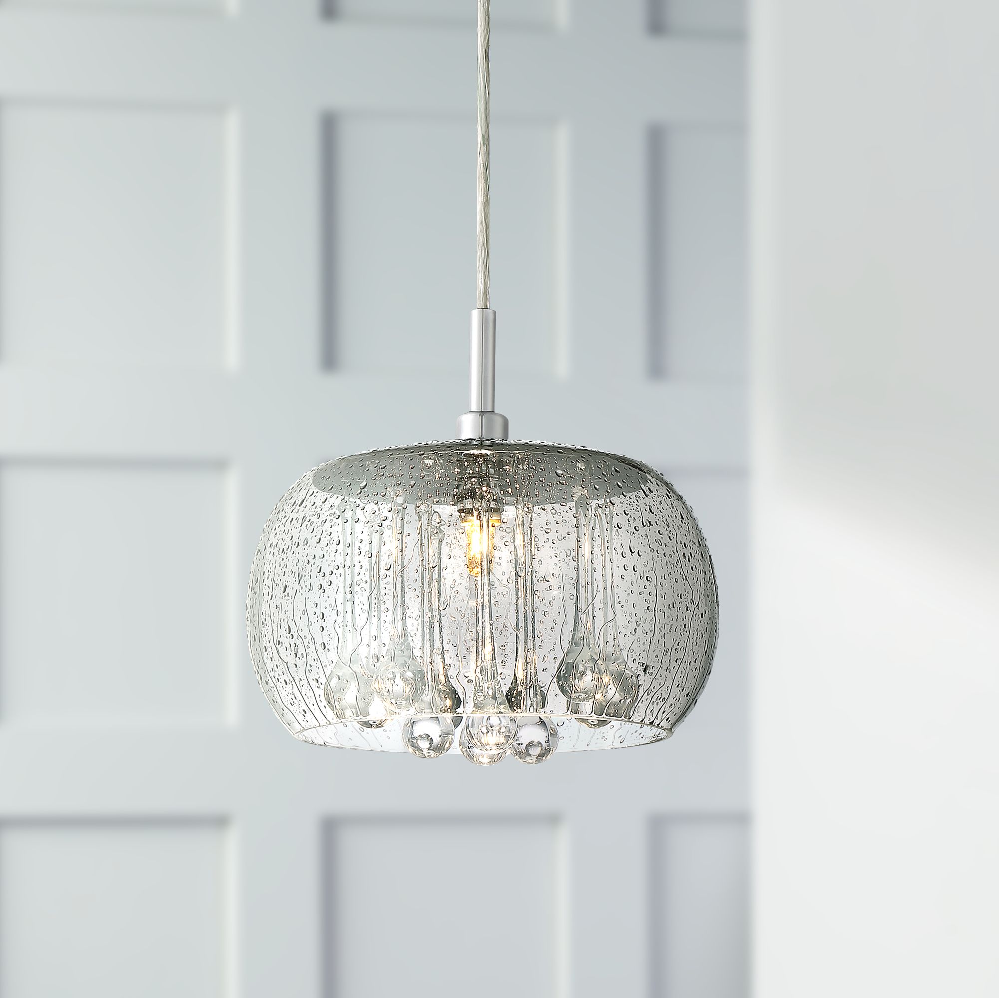 Possini Euro Rainier 8 3/4" Wide Smoke Glass Mini Pendant