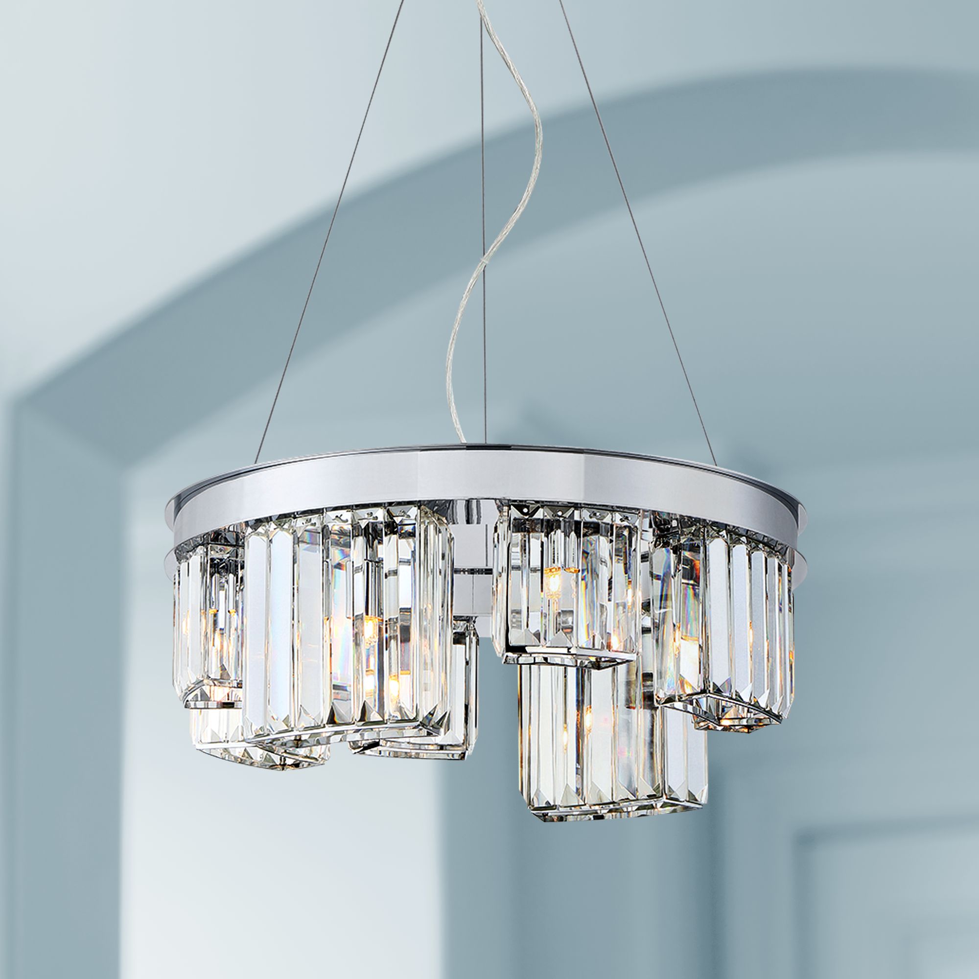Eurofase Lumino 18 3/4"W Chrome 8-Light Crystal Chandelier