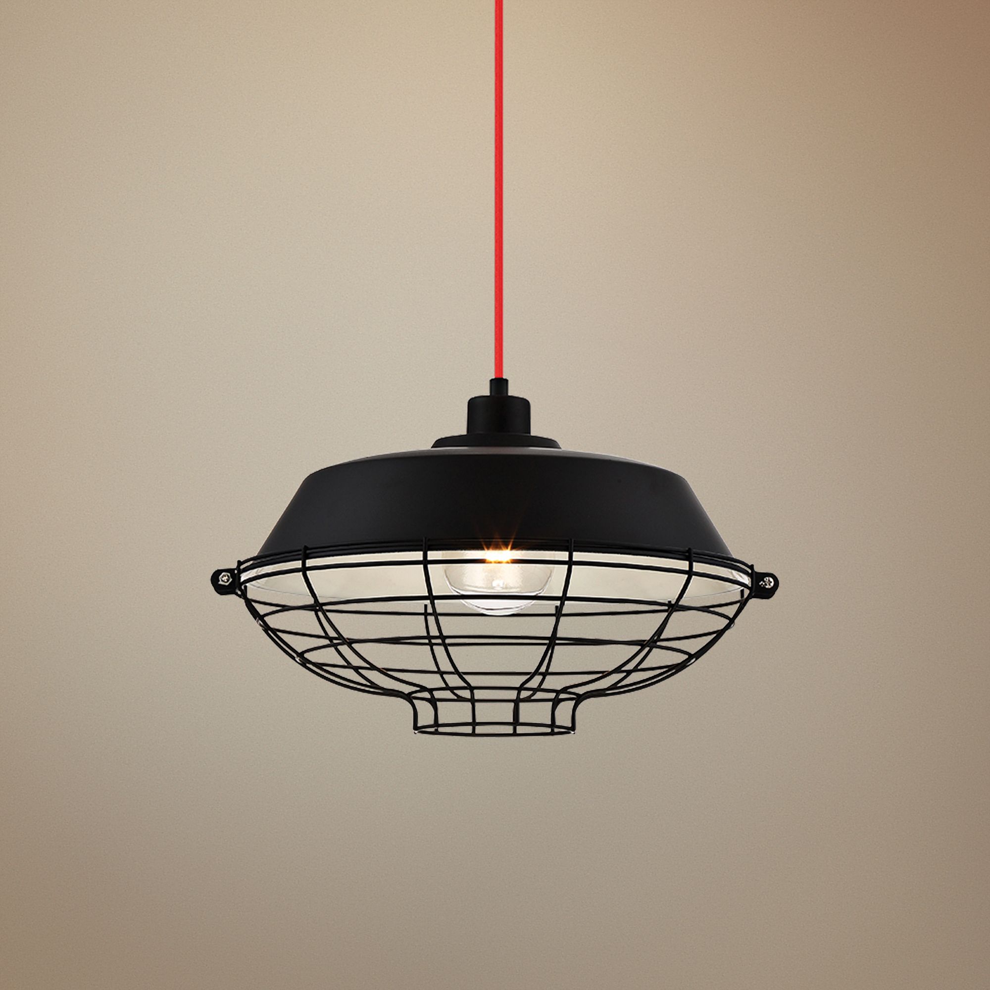Eurofase London 14" Wide Black Pendant Light