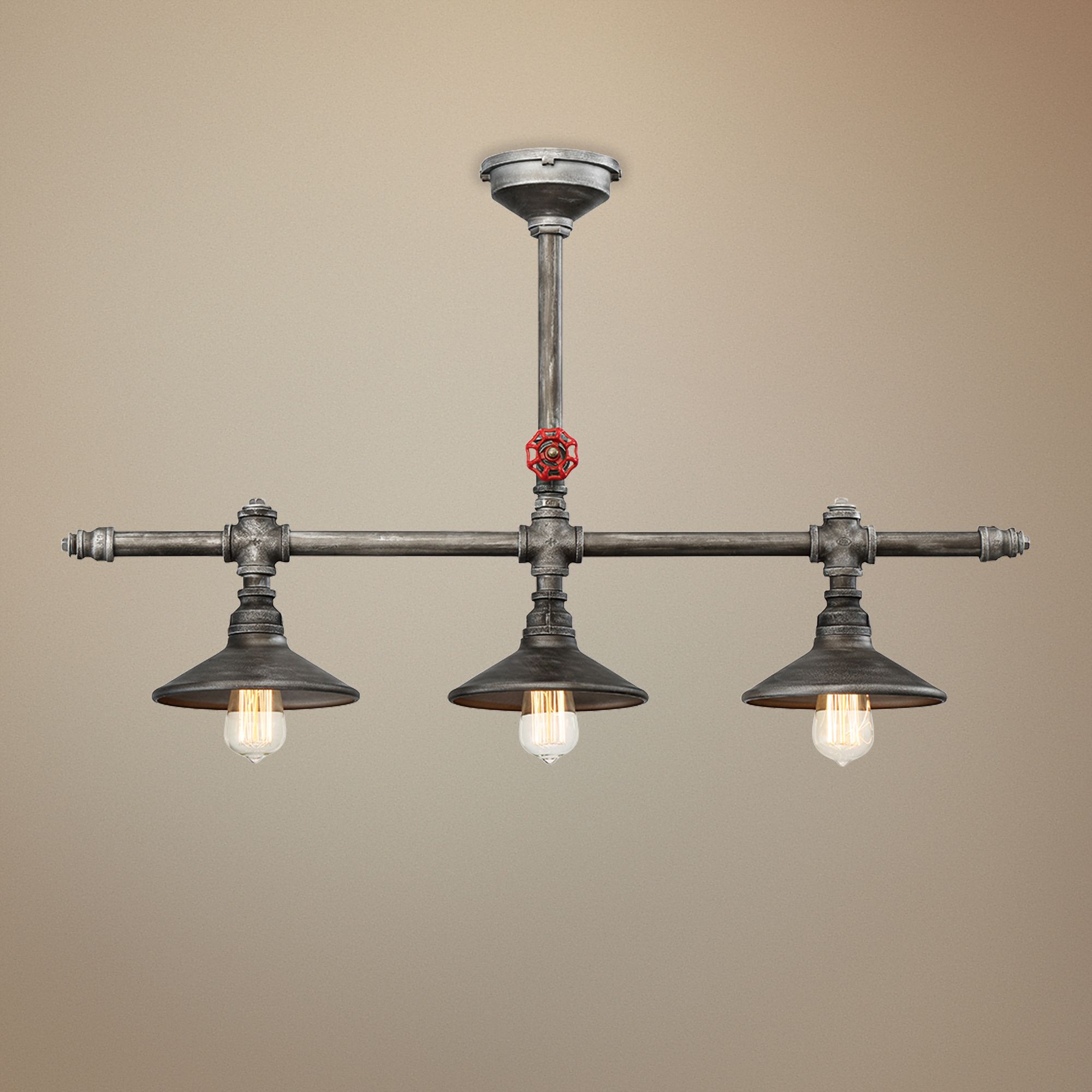 Eurofase Zinco 36"W Aged Silver Kitchen Island Light Pendant