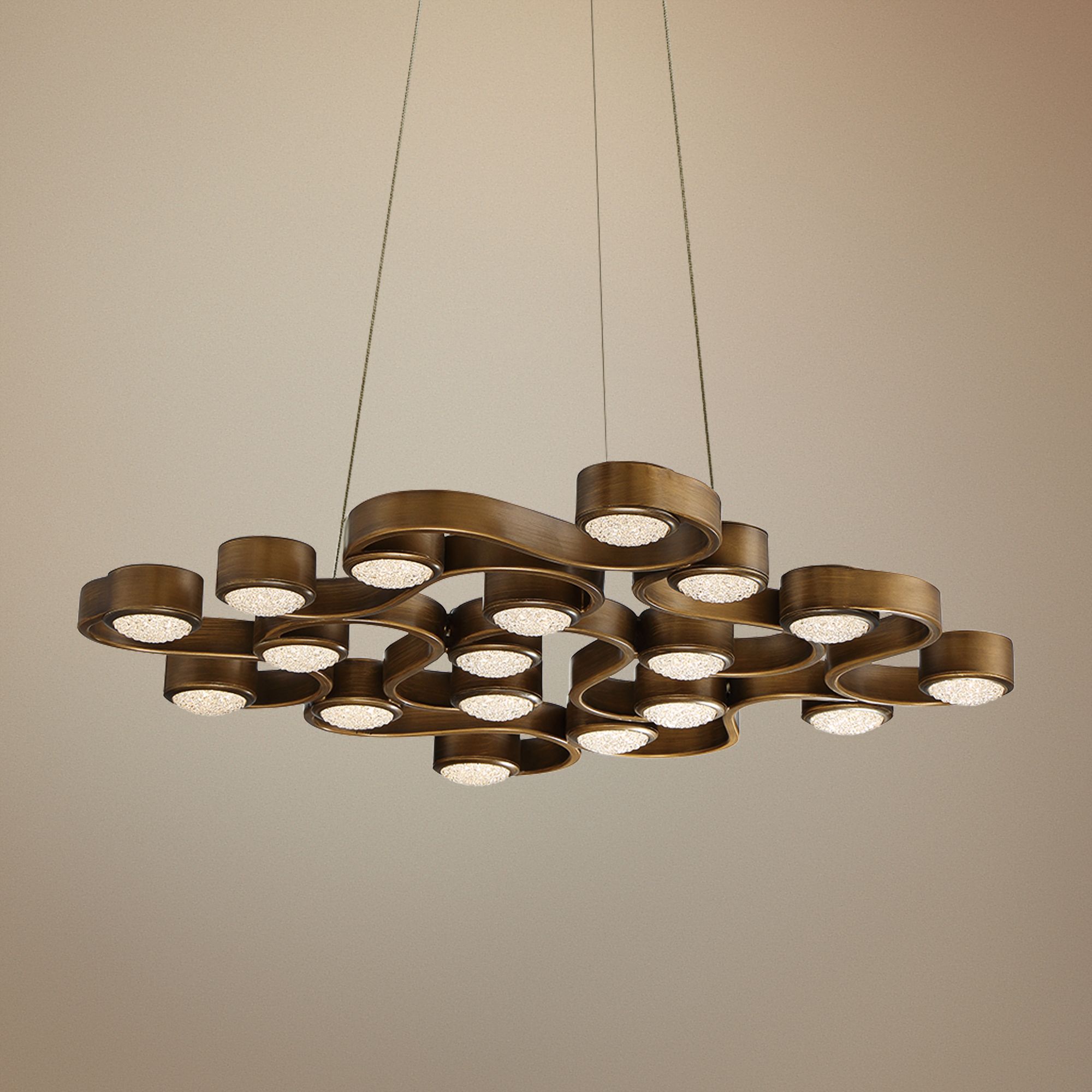 Eurofase Pallazo 24" Wide Bronze 18-LED Chandelier