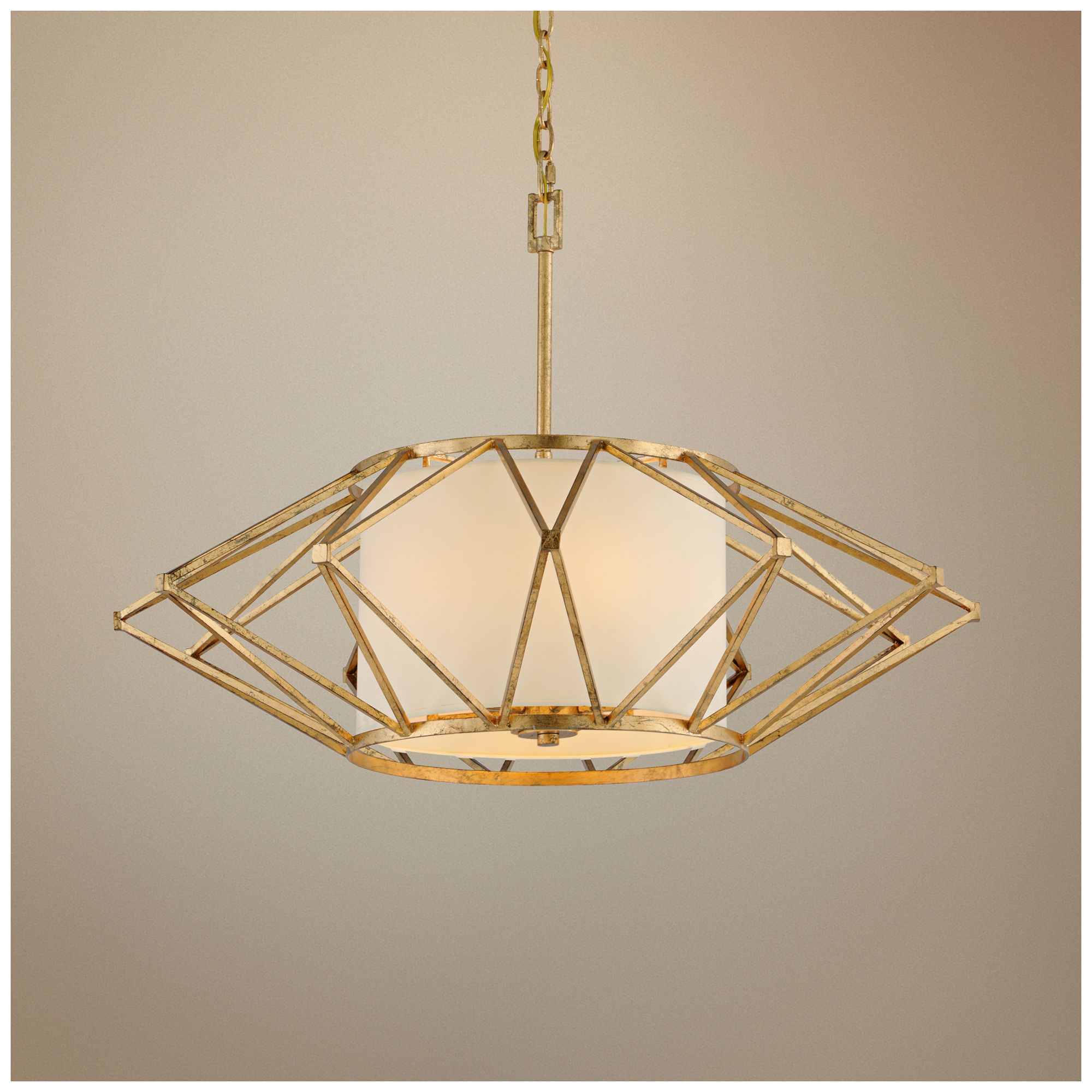 Gold Leaf Pendant Light 