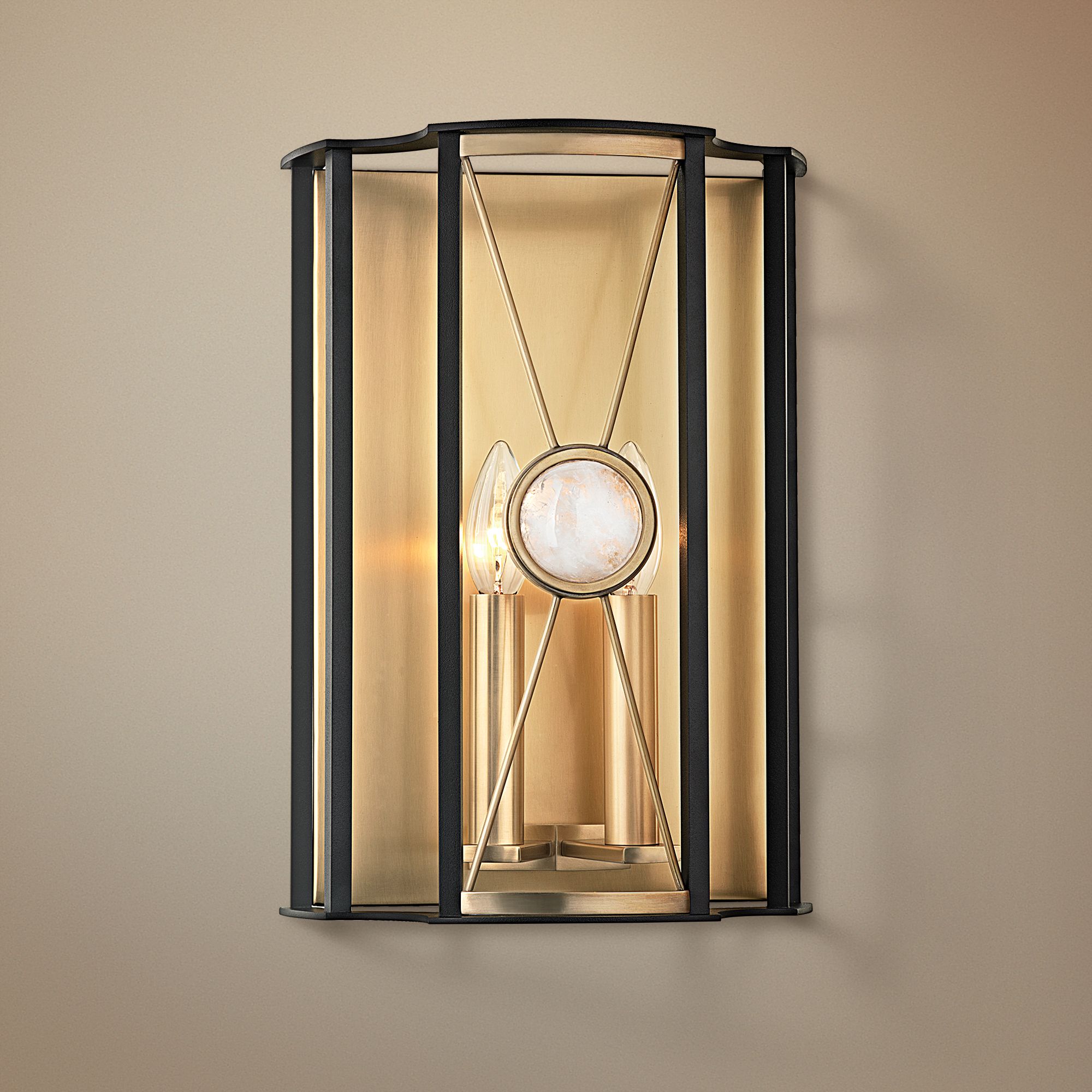 Hudson Valley Cresson 14" High Aged Brass Wall Sconce