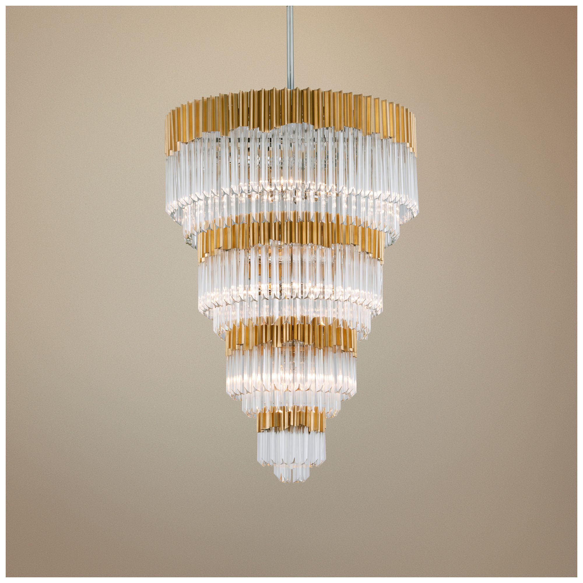 Corbett Charisma 36" Wide Gold Leaf Pendant Light