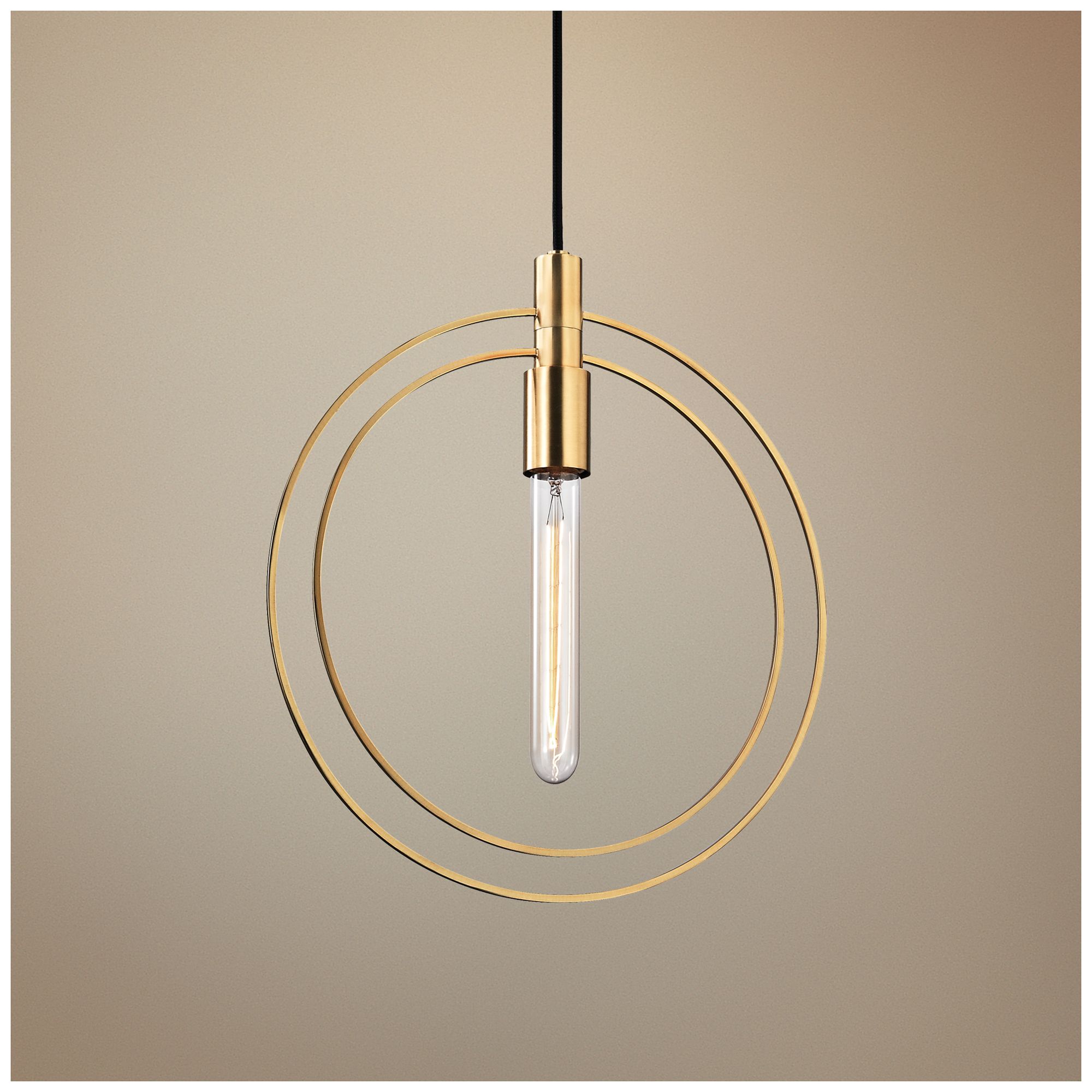 Masonville 13 3/4" Wide Aged Brass Pendant Light