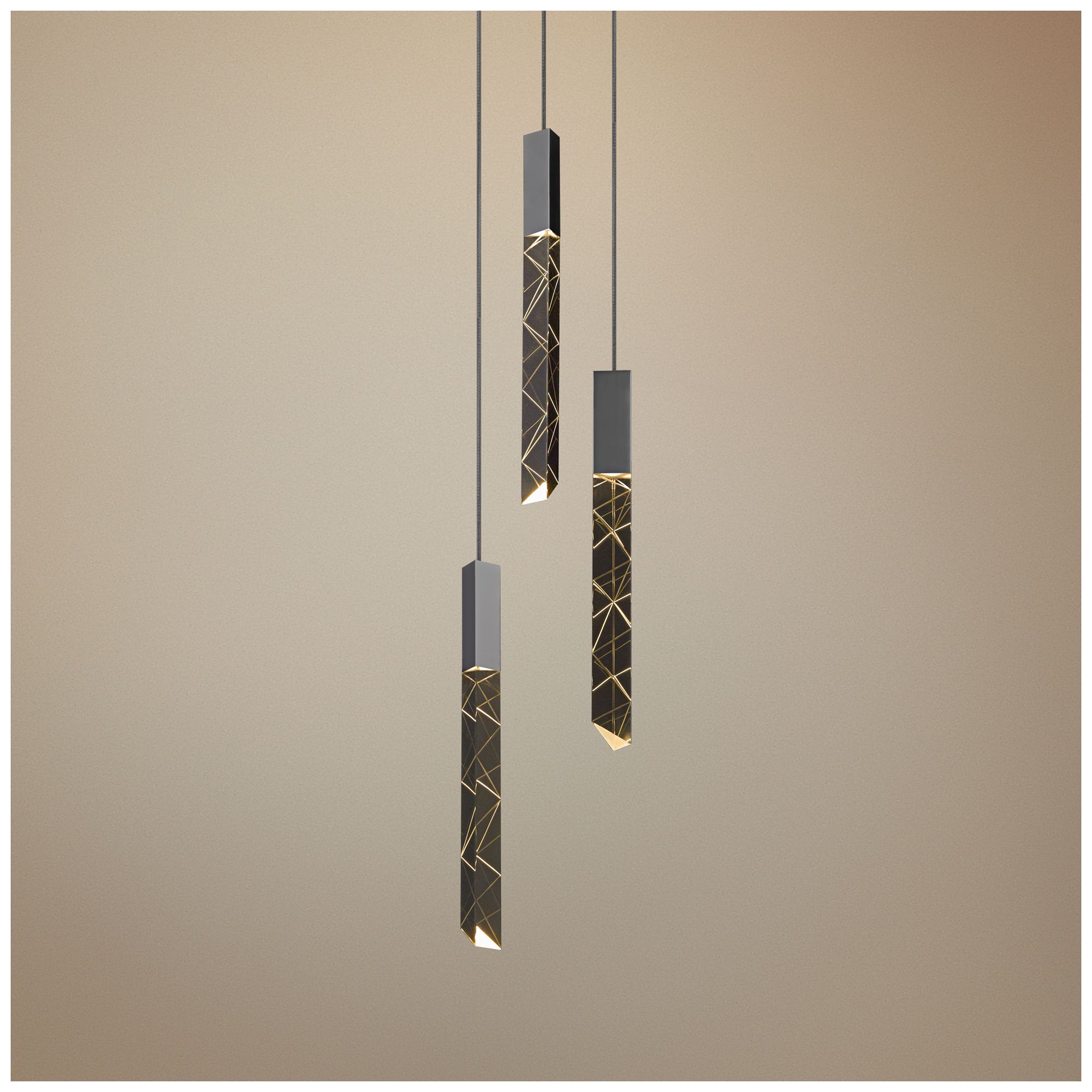 Trinity 6" Wide Polished Chrome LED Multi Light Pendant