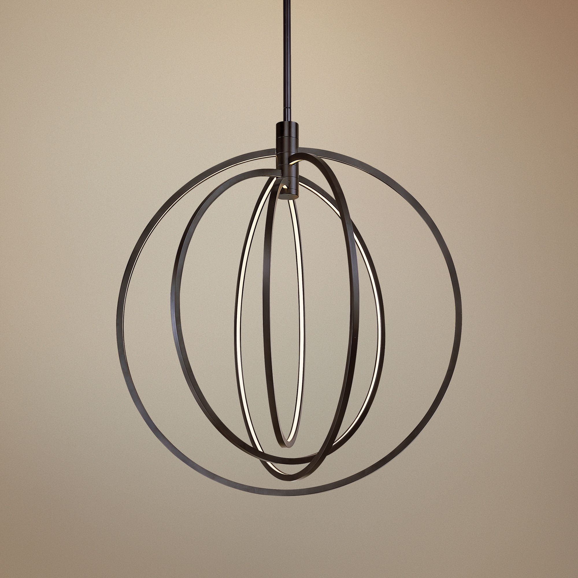 ET2 Concentric 27" Wide Bronze LED Pendant Light