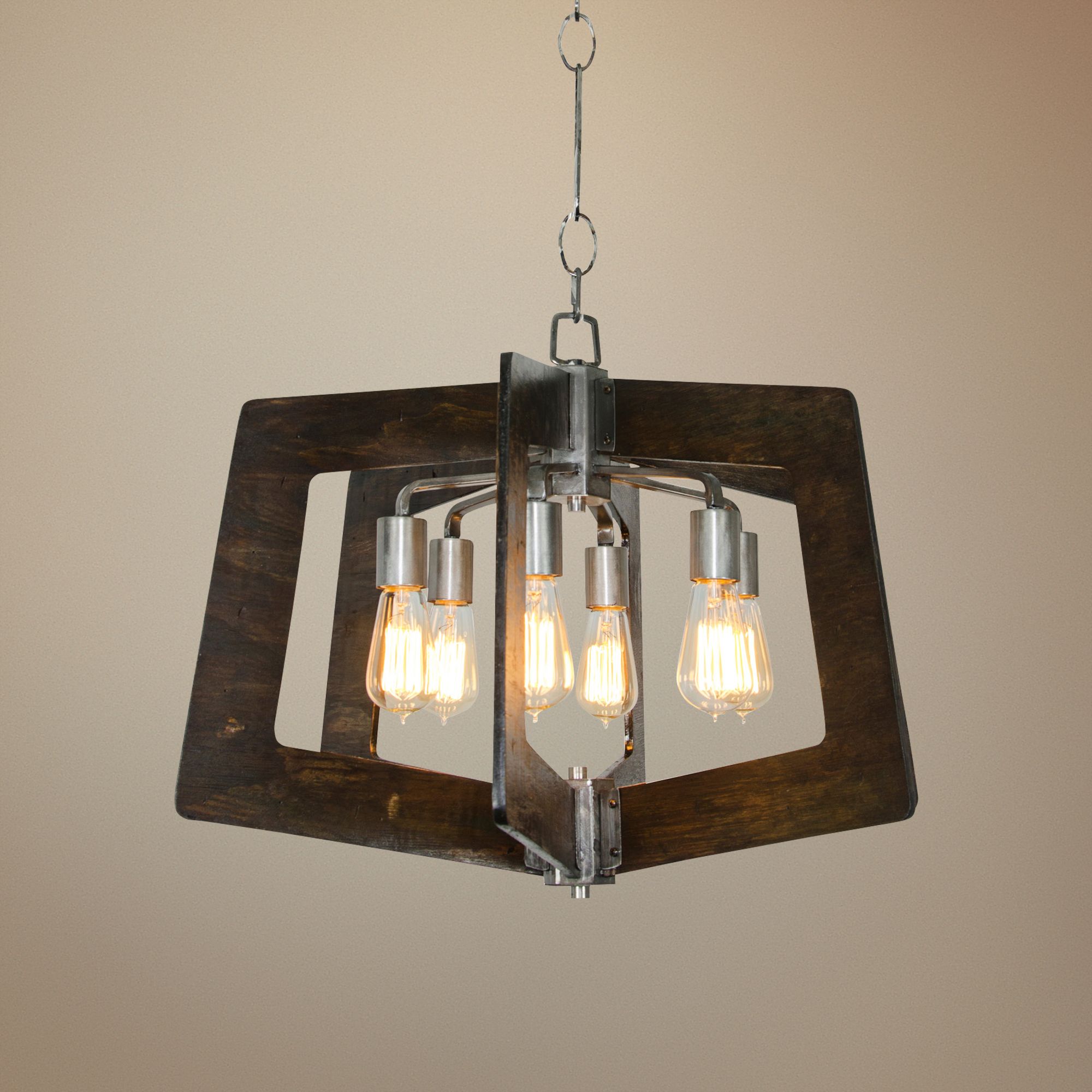 Varaluz Lofty 24" Wide Steel Six-Light Chandelier