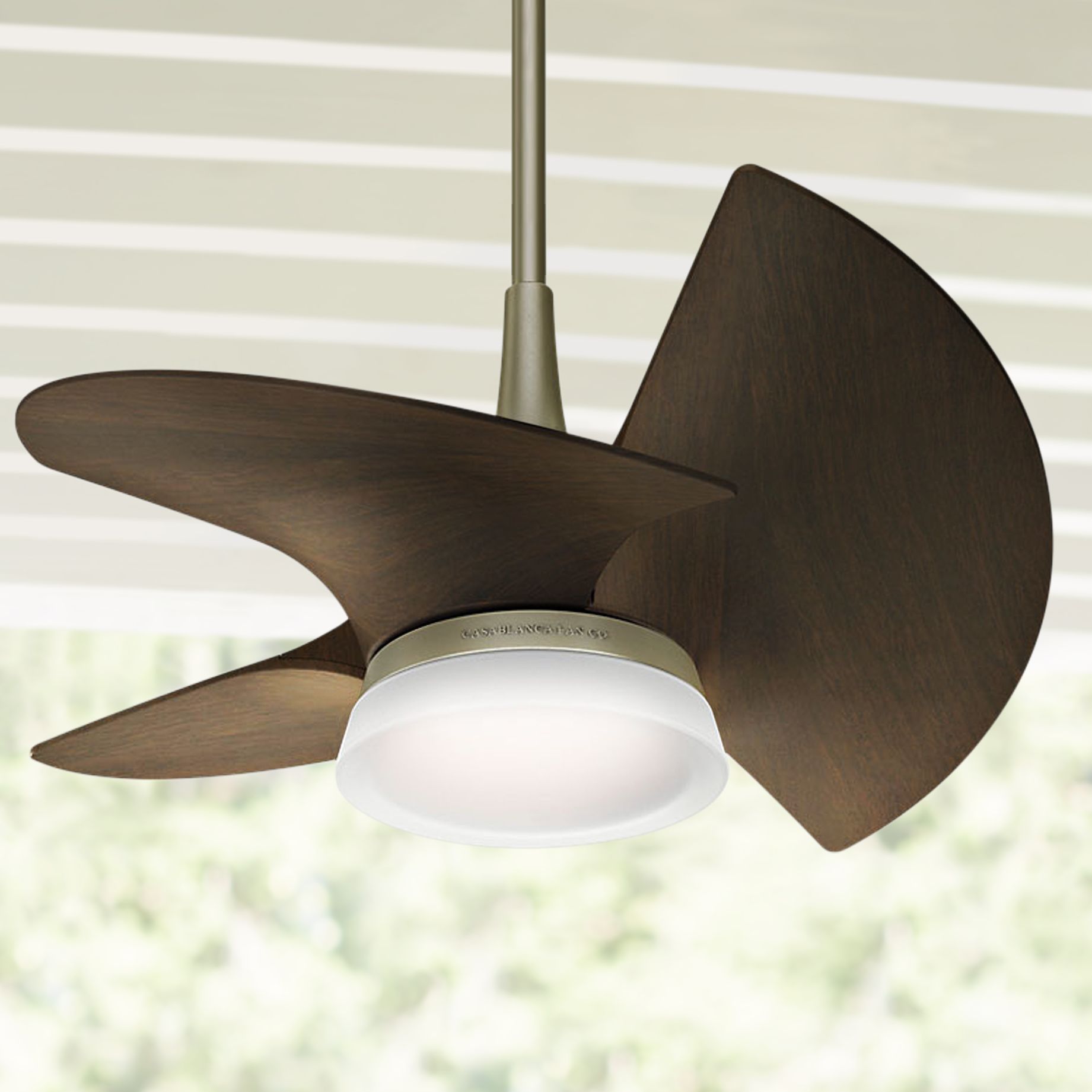 30" Orchid Pewter Revival - Walnut LED Damp Ceiling Fan