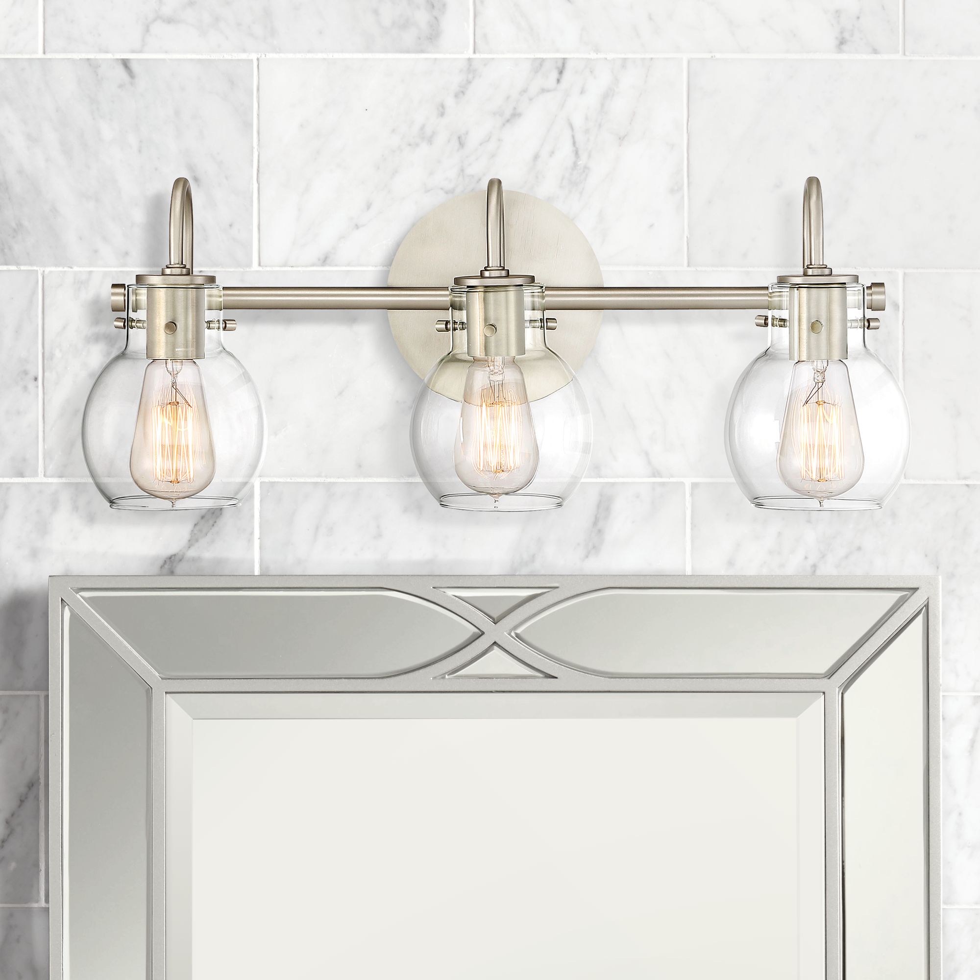 Quoizel Andrews 22" Wide Antique Nickel Bath Light