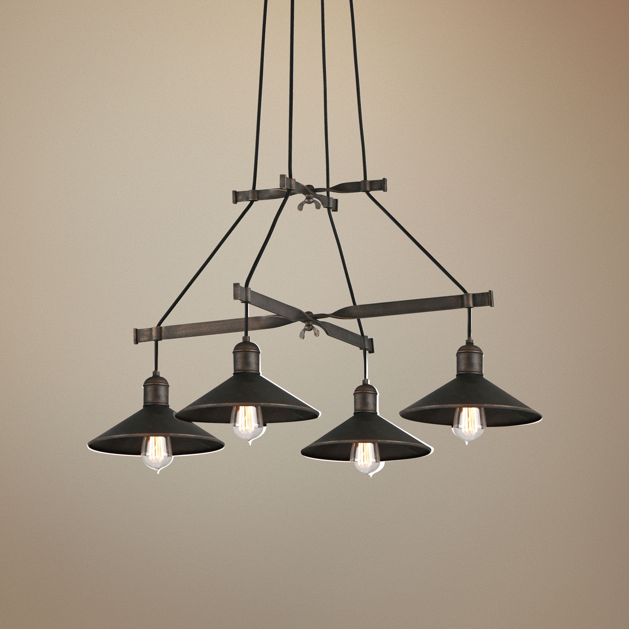 Troy Lighting McCoy 34" Wide Vintage Bronze Pendant Light