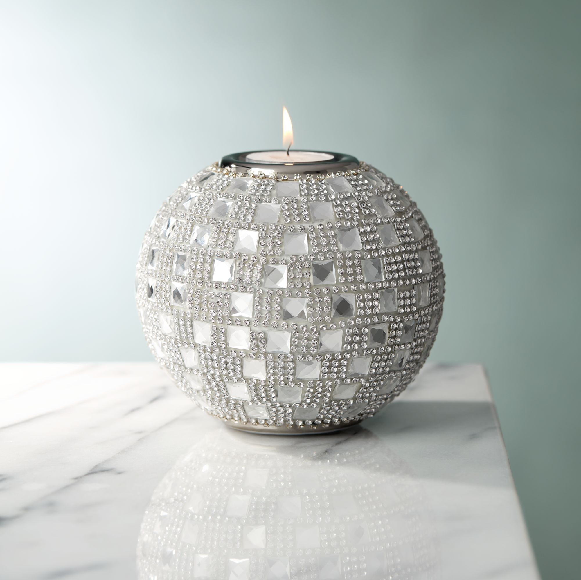 beaded candle holder