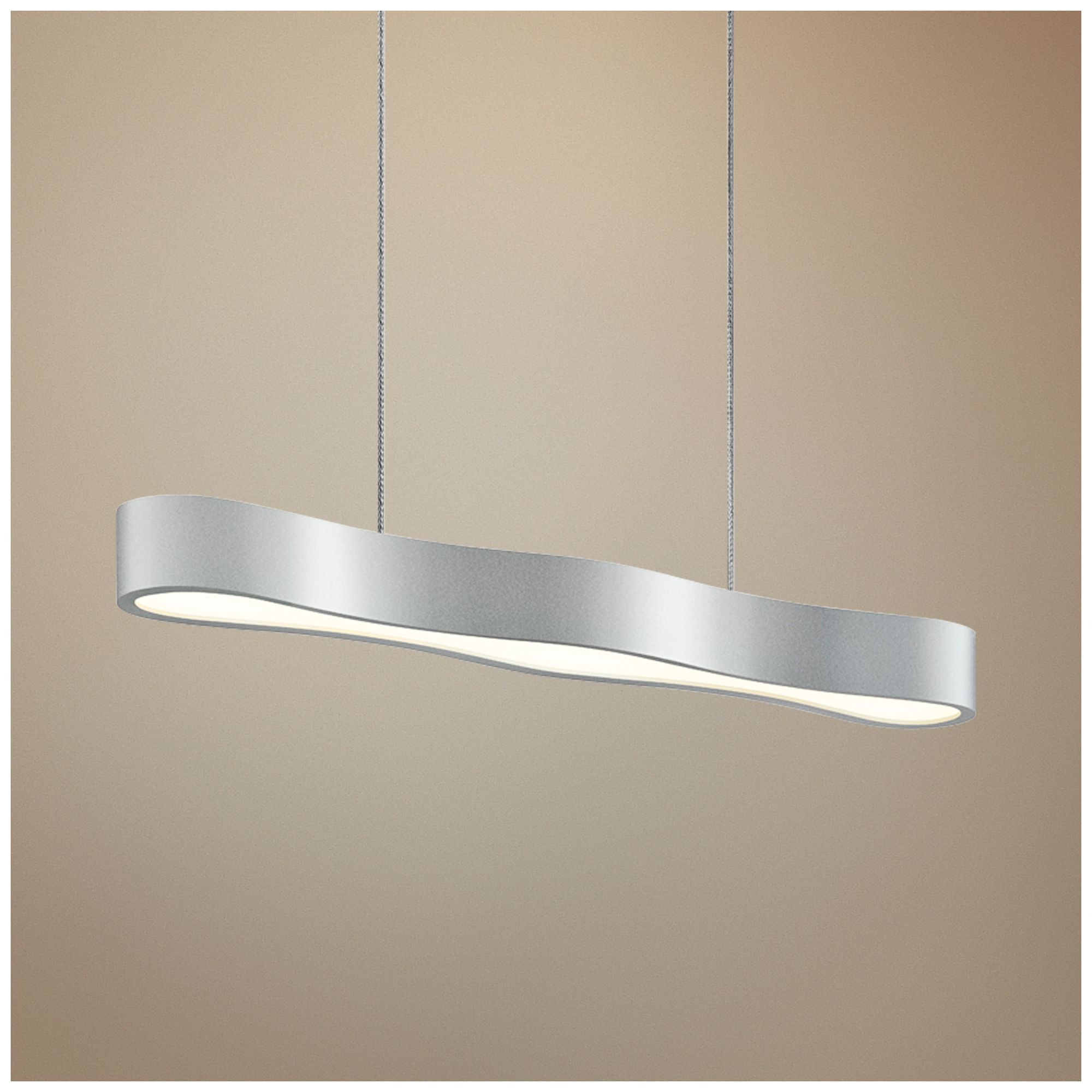 Corso 24"W Satin Aluminum LED Kitchen Island Light Pendant