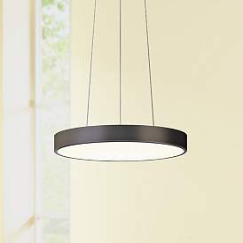 Sonneman Pi 16&quot; Wide Black Bronze Modern LED Pendant Light