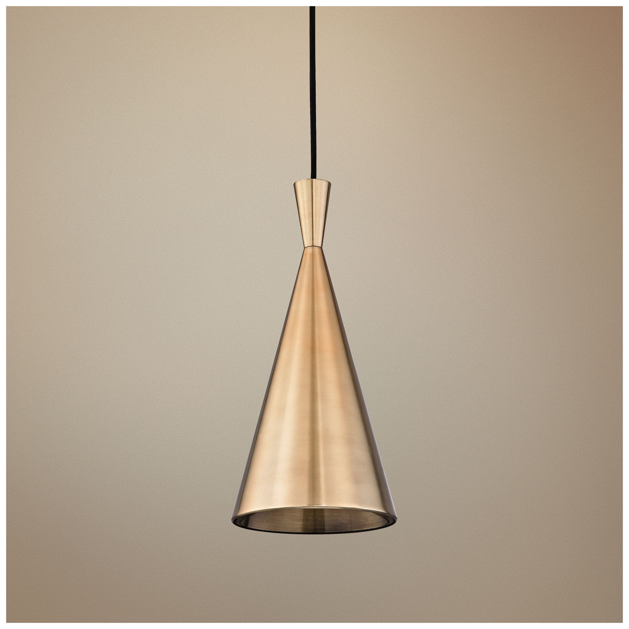 Hudson Valley Ovid 6 1/2" Wide Aged Brass Mini Pendant