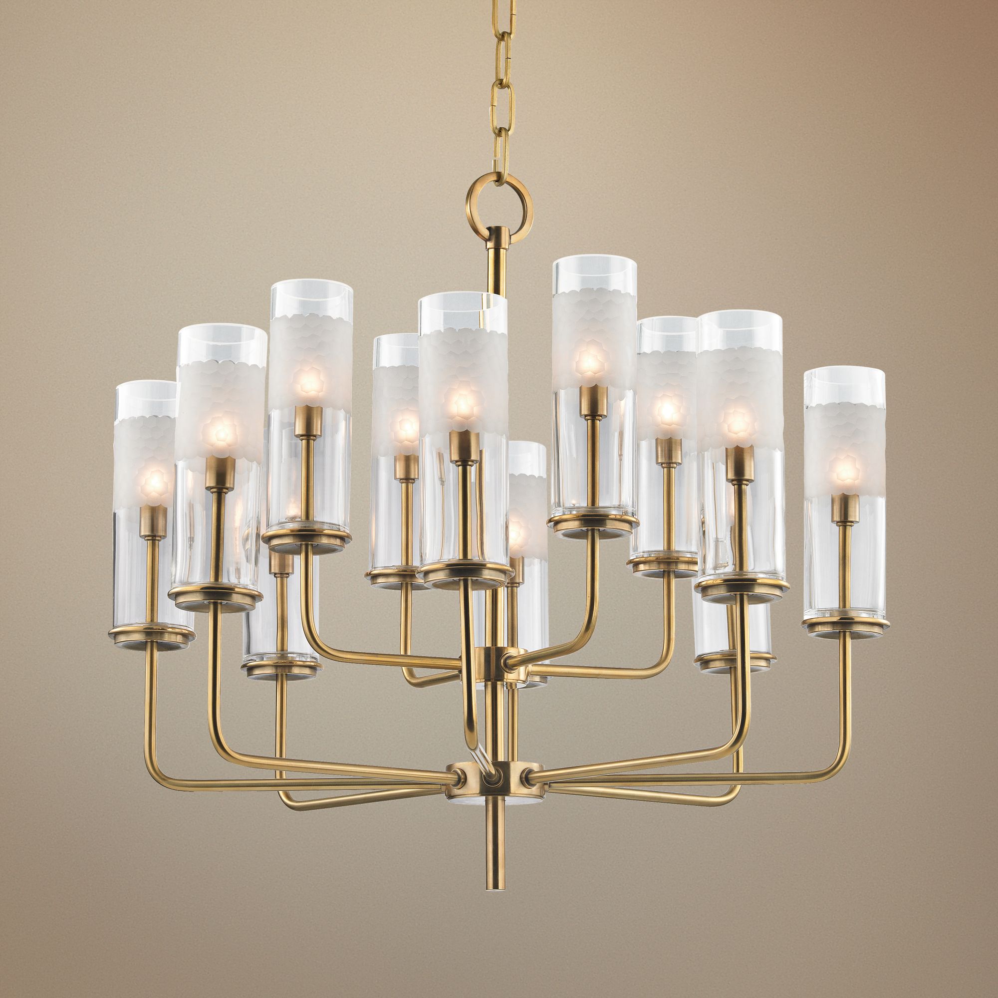 Hudson Valley Wentworth 25" Wide Aged Brass Chandelier