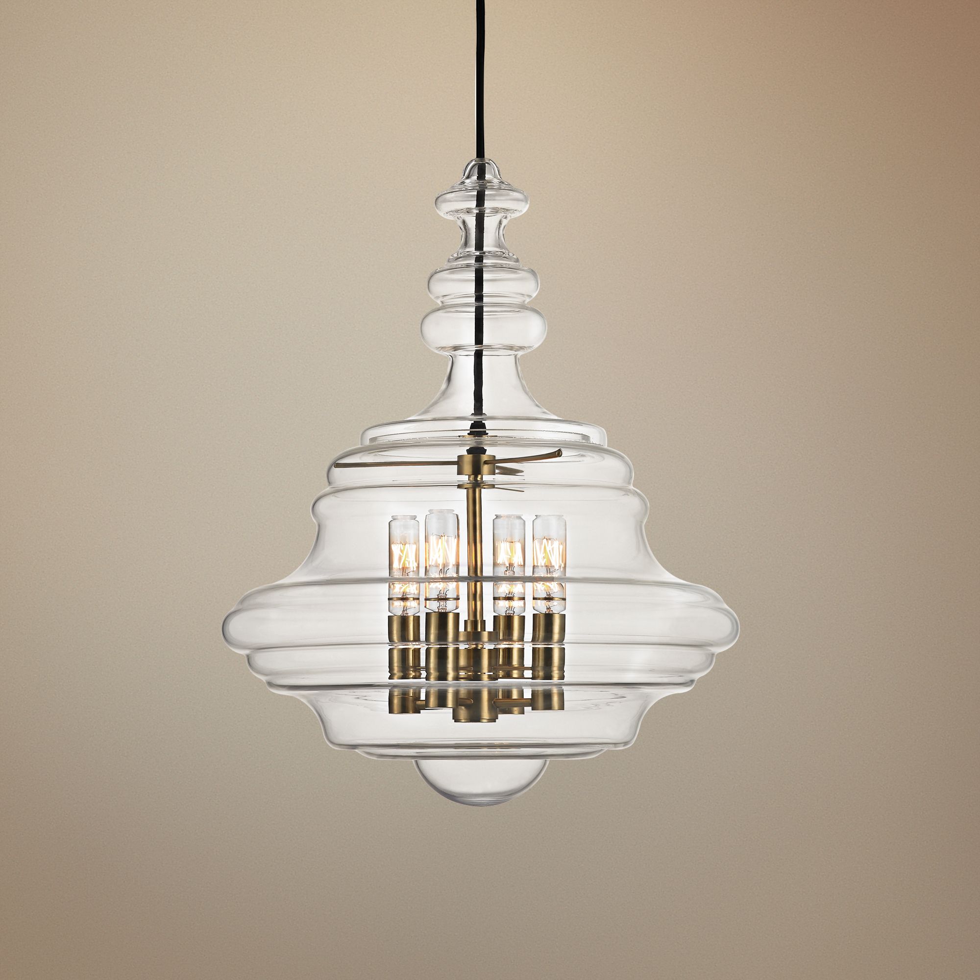 Washington 15 1/2" Wide Aged Brass Pendant Light