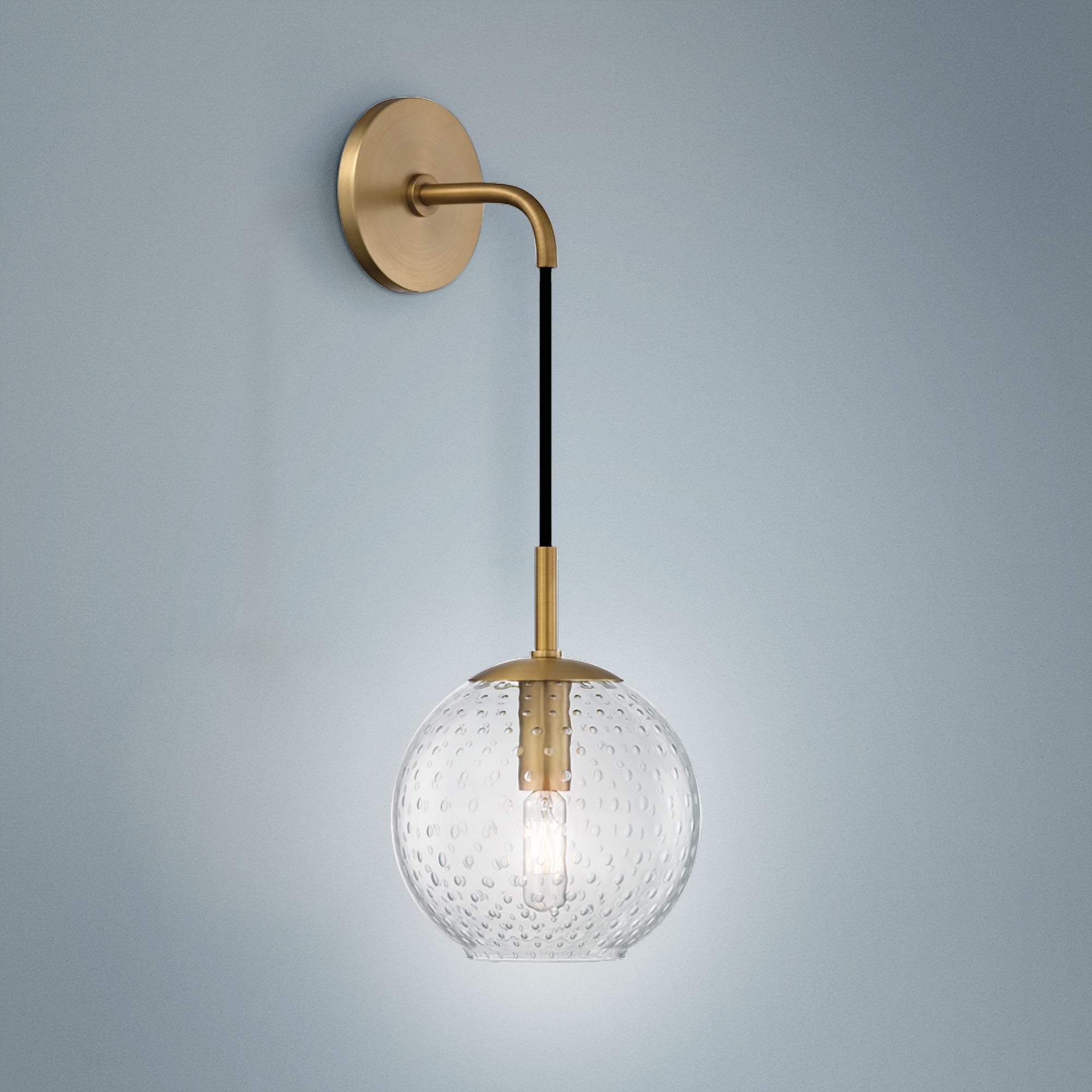 Hudson Valley Rousseau 14" High Aged Brass Wall Sconce