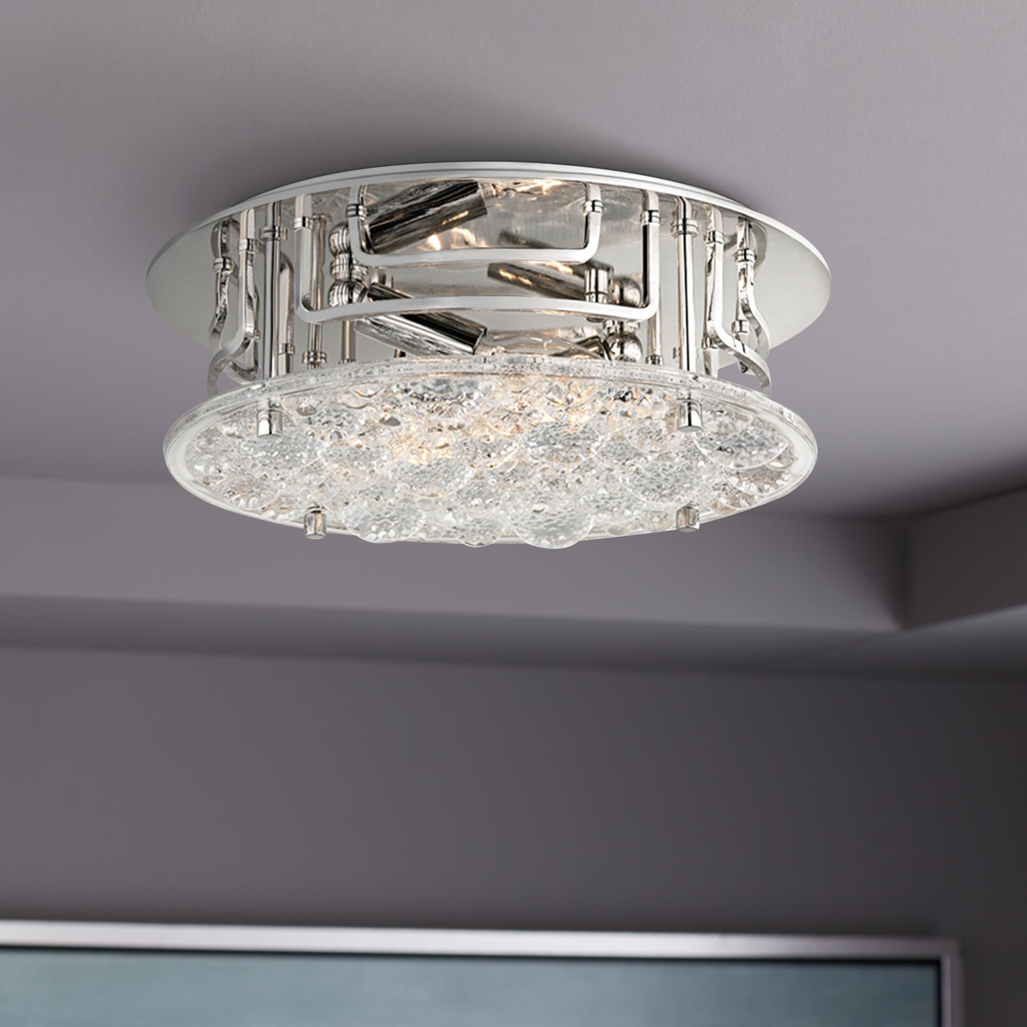 Hudson Valley Holland 11 1/4"W Polished Nickel Ceiling Light