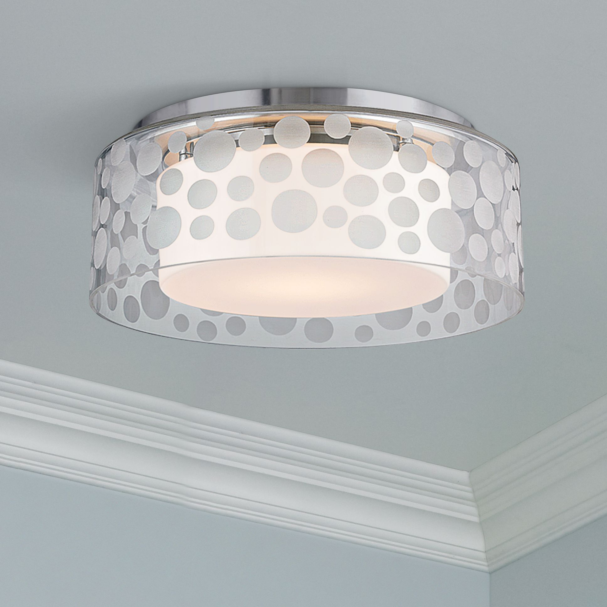 Hudson Valley Carter 11"W Satin Aluminum LED Ceiling Light 9R066