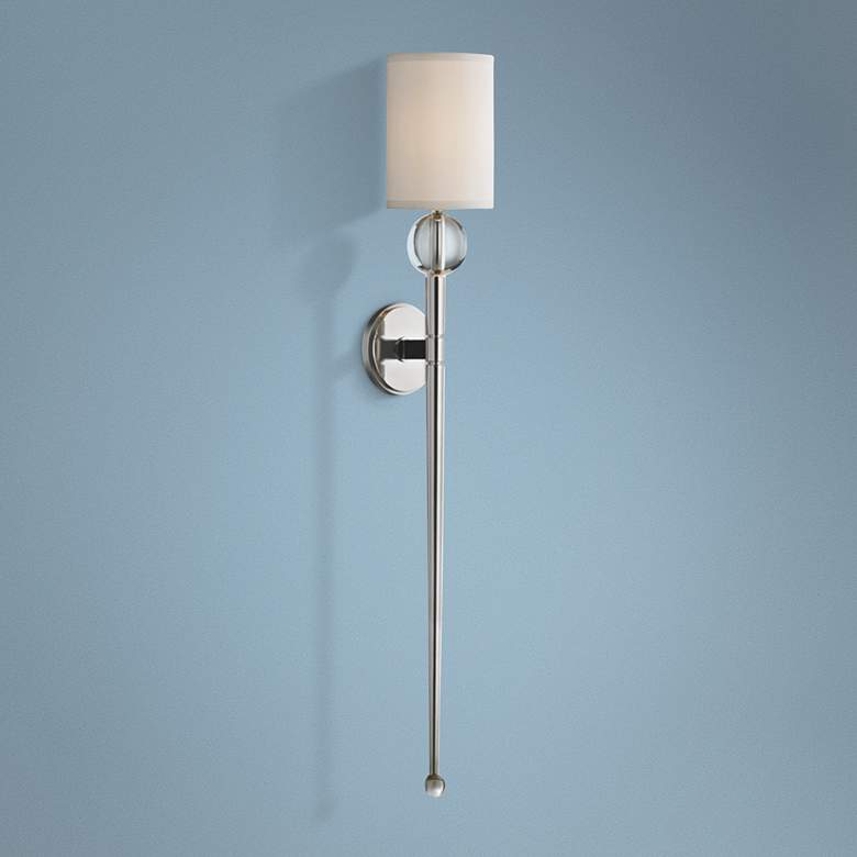 Hudson Valley Rockland 37&quot; High Polished Nickel Wall Sconce