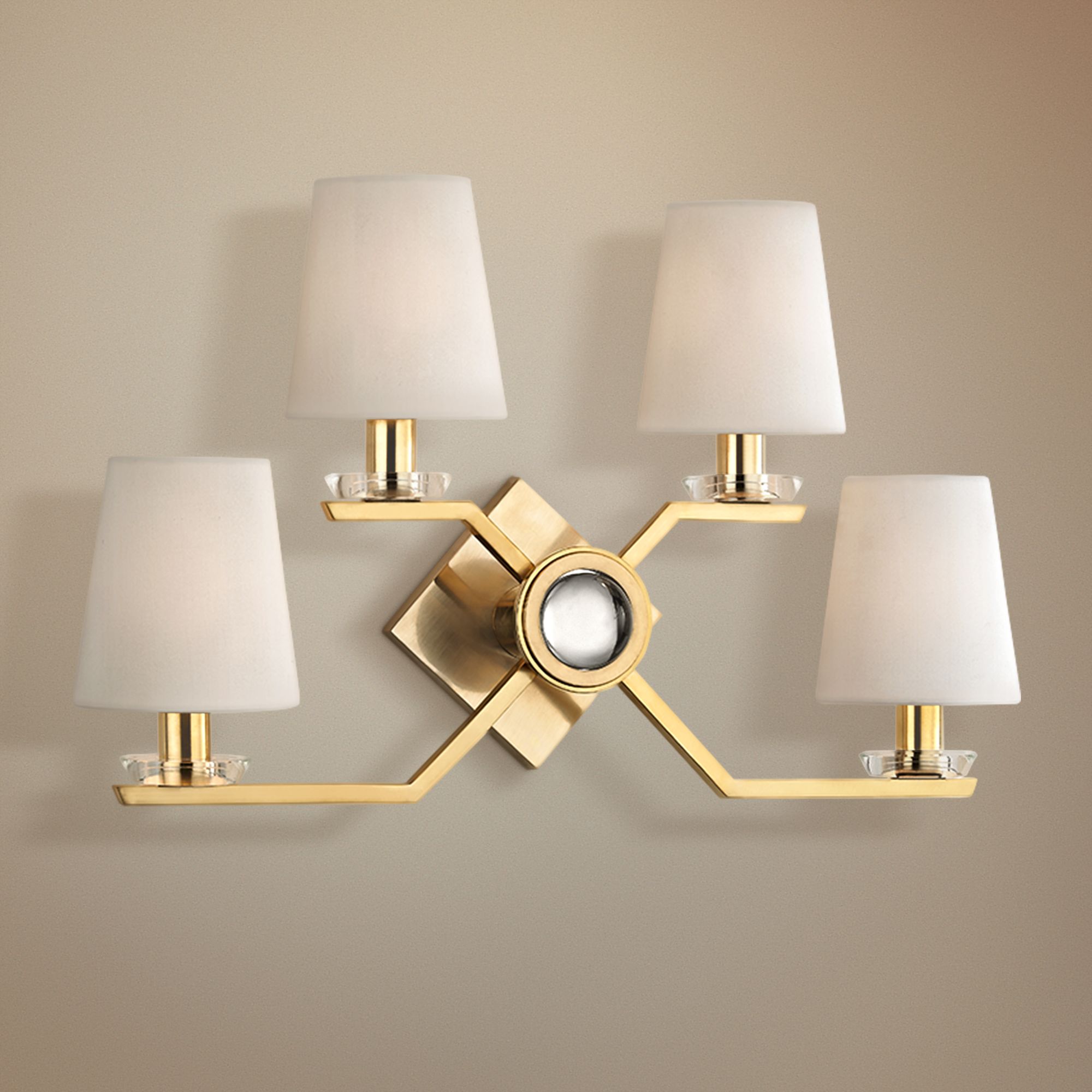 Hudson Valley Baker 12 1/2" High Aged Brass Wall Sconce