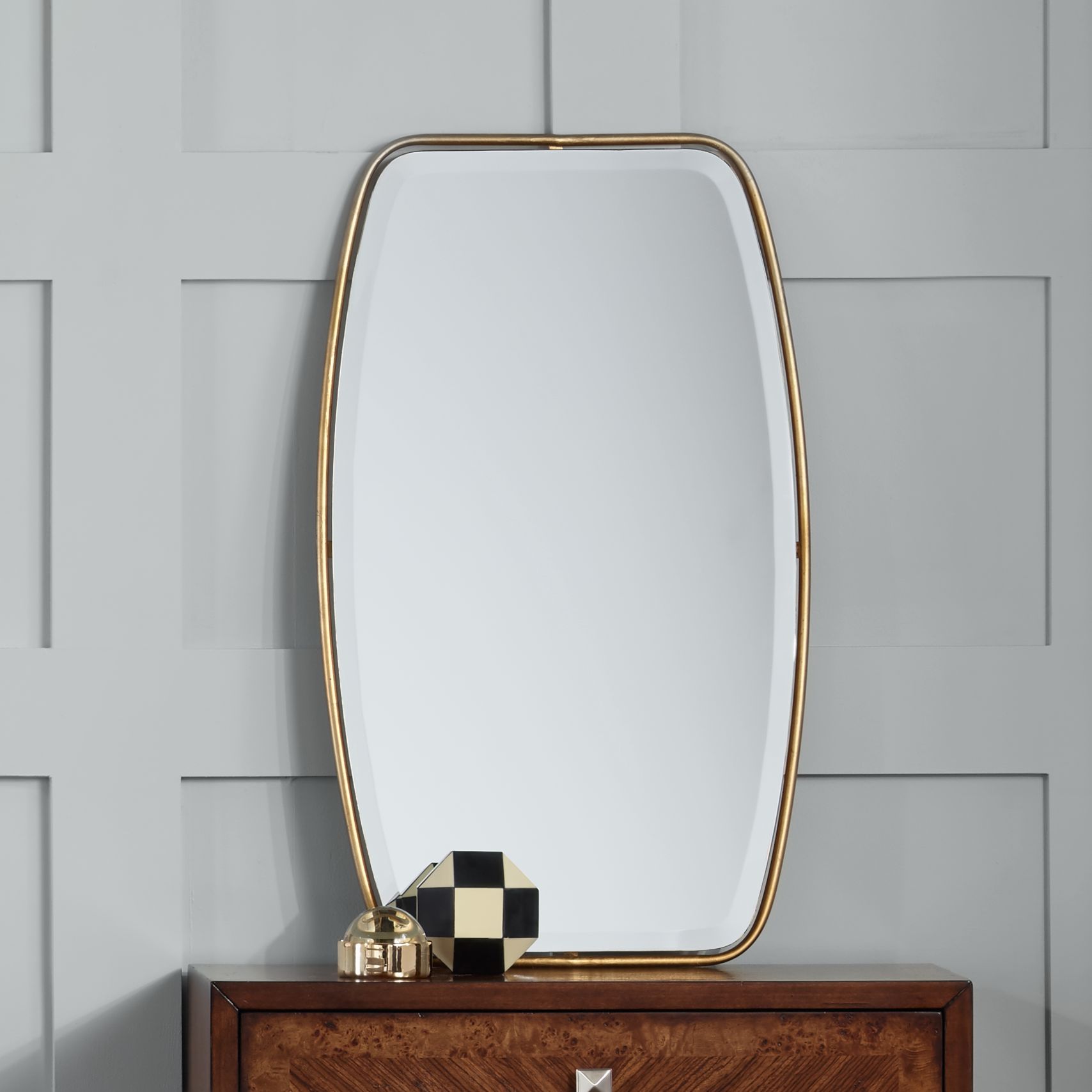 Uttermost Canillo Gold 21" x 36" Floating Wall Mirror
