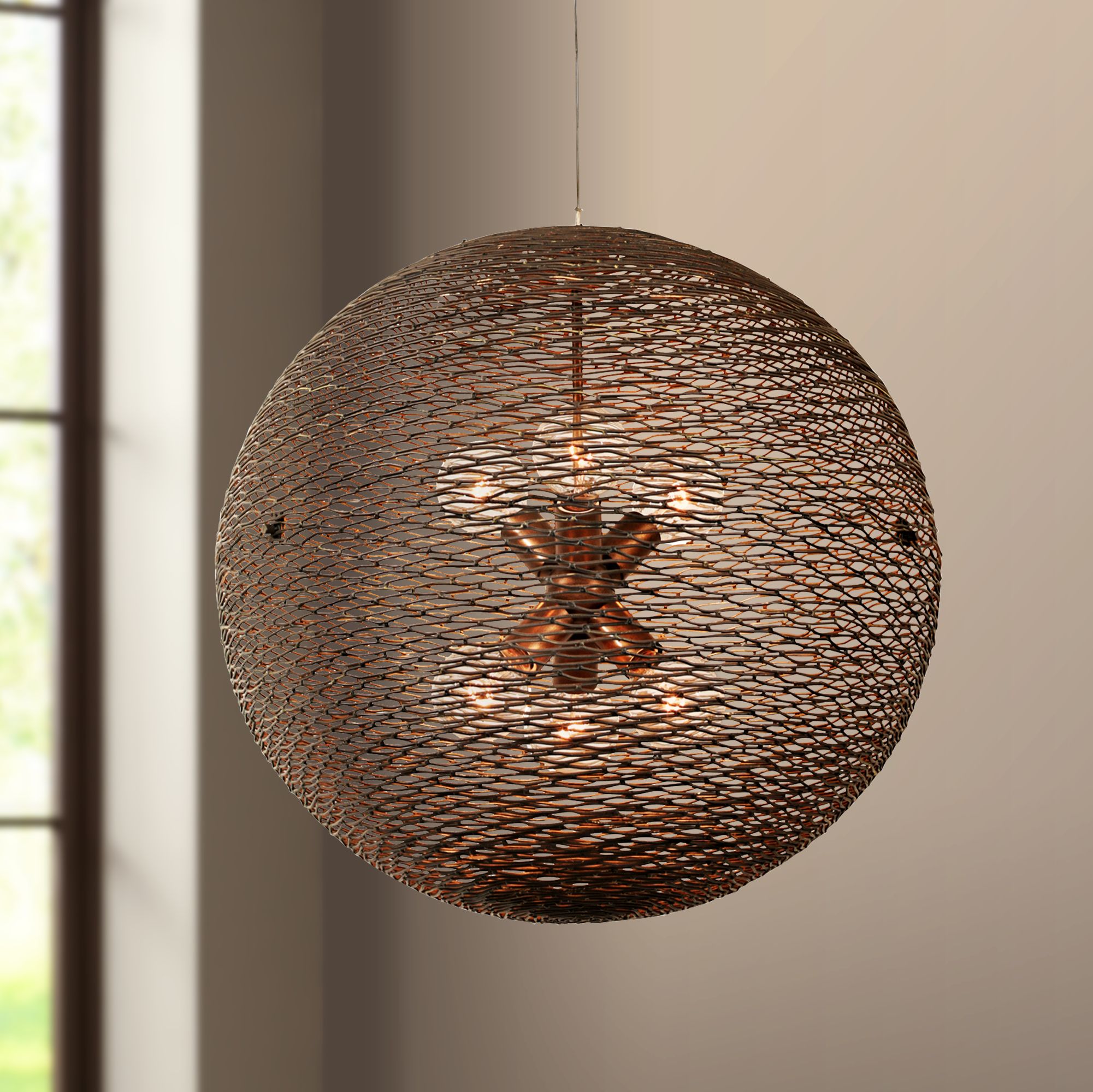Varaluz Flow 24" Wide Hammered Ore Pendant Light