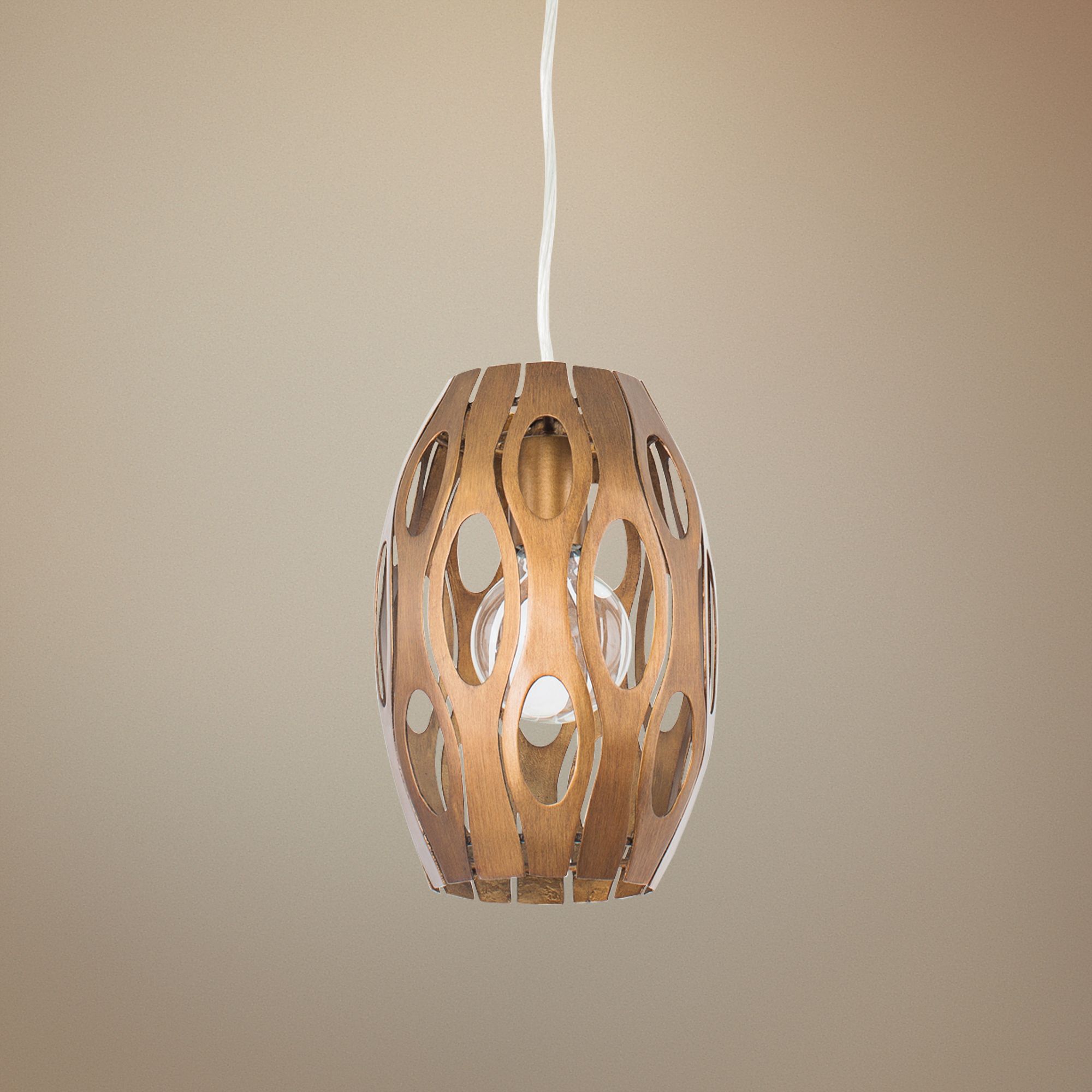 Varaluz Masquerade 8" Wide Hammered Ore Mini Pendant