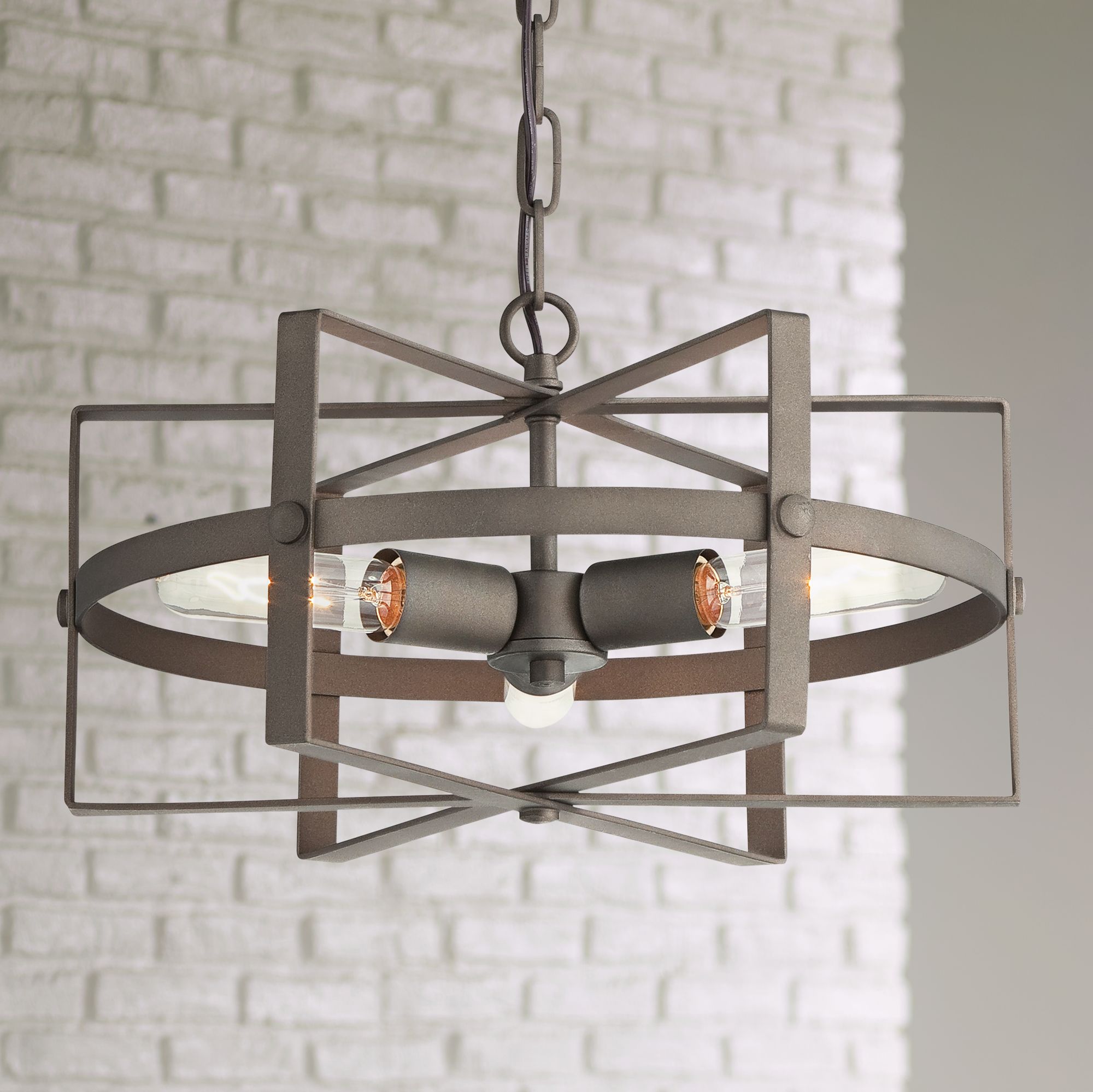 Varaluz Reel 16 1/2" Wide Rustic Bronze Pendant Light