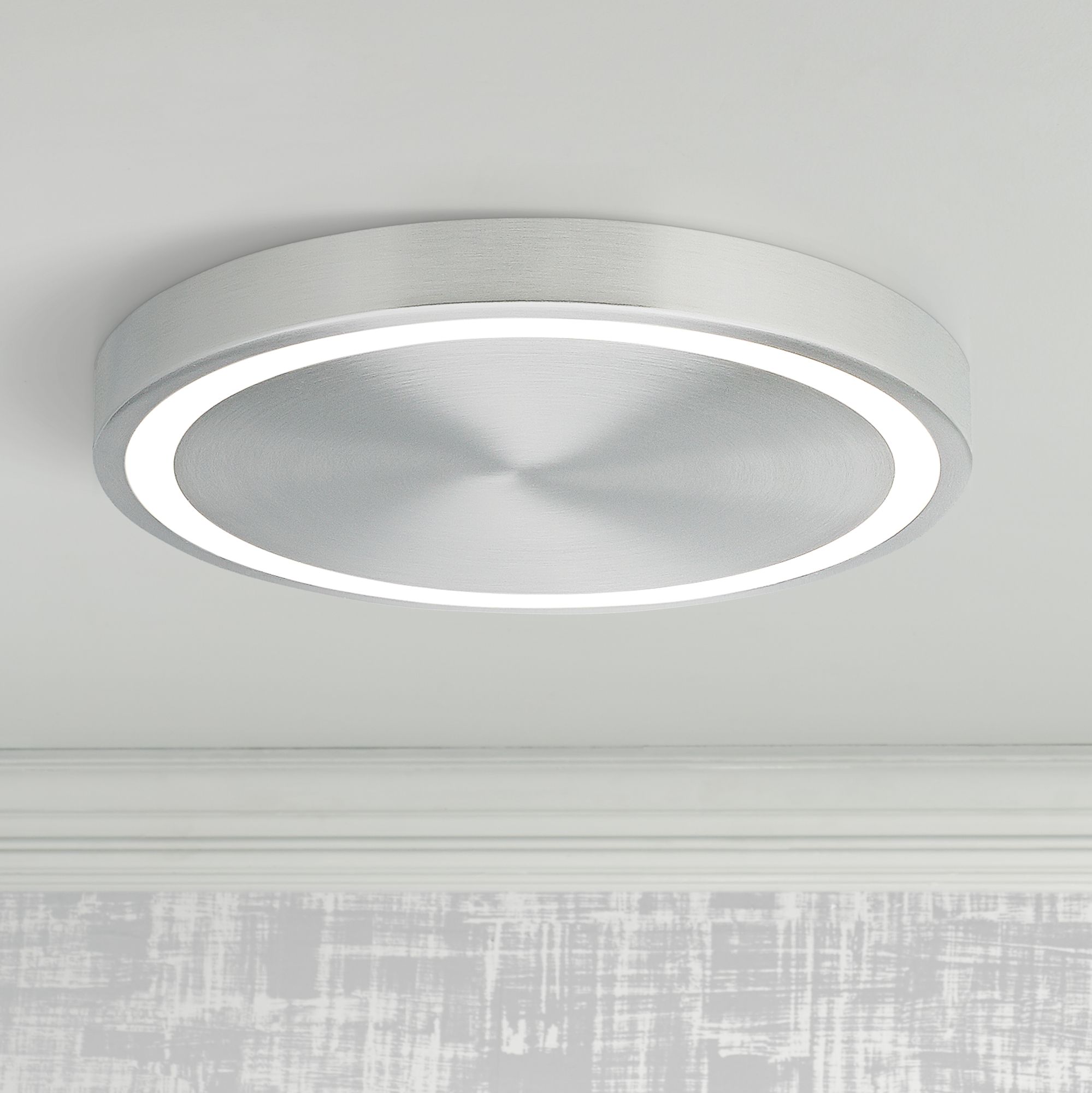 Tech Lighting Crest 12 1/4"W Satin Nickel LED Ceiling Light
