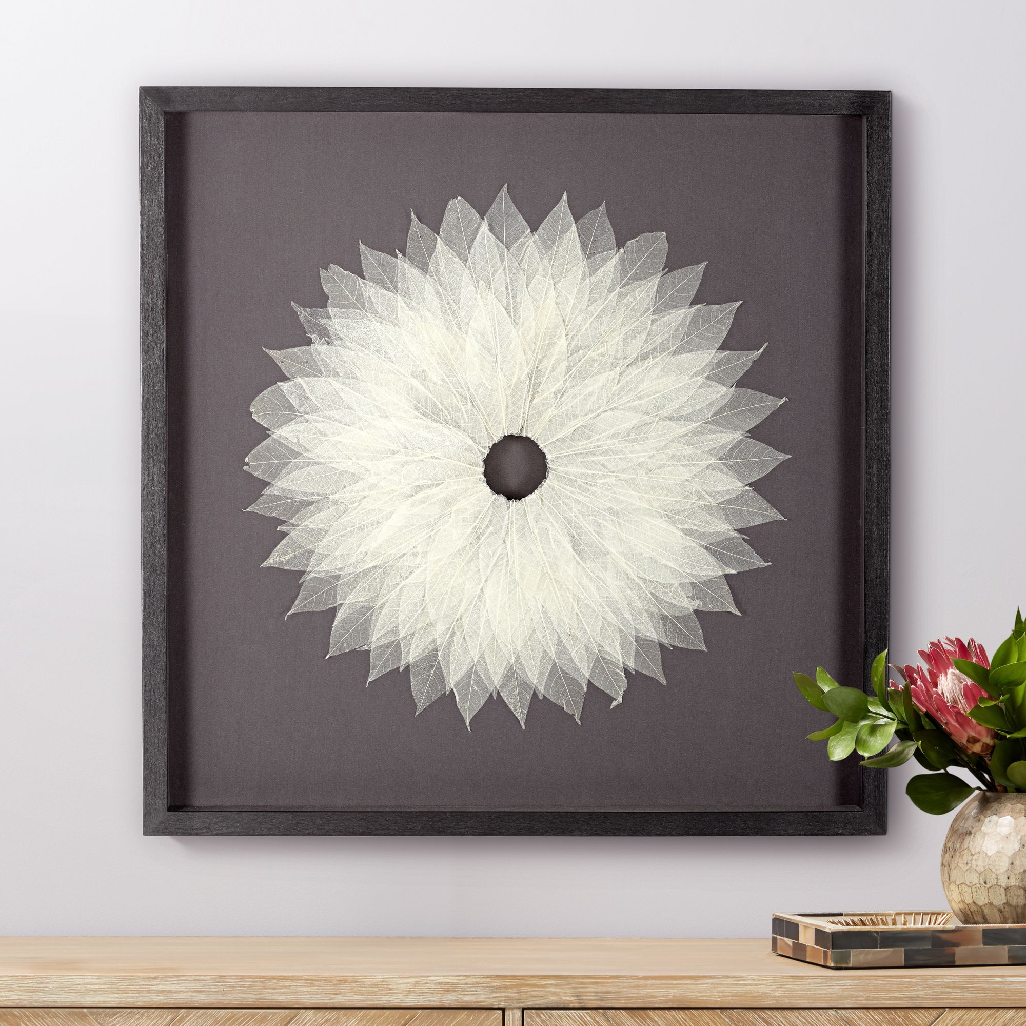 Paper Flower 31 1/2" Square Wall Art