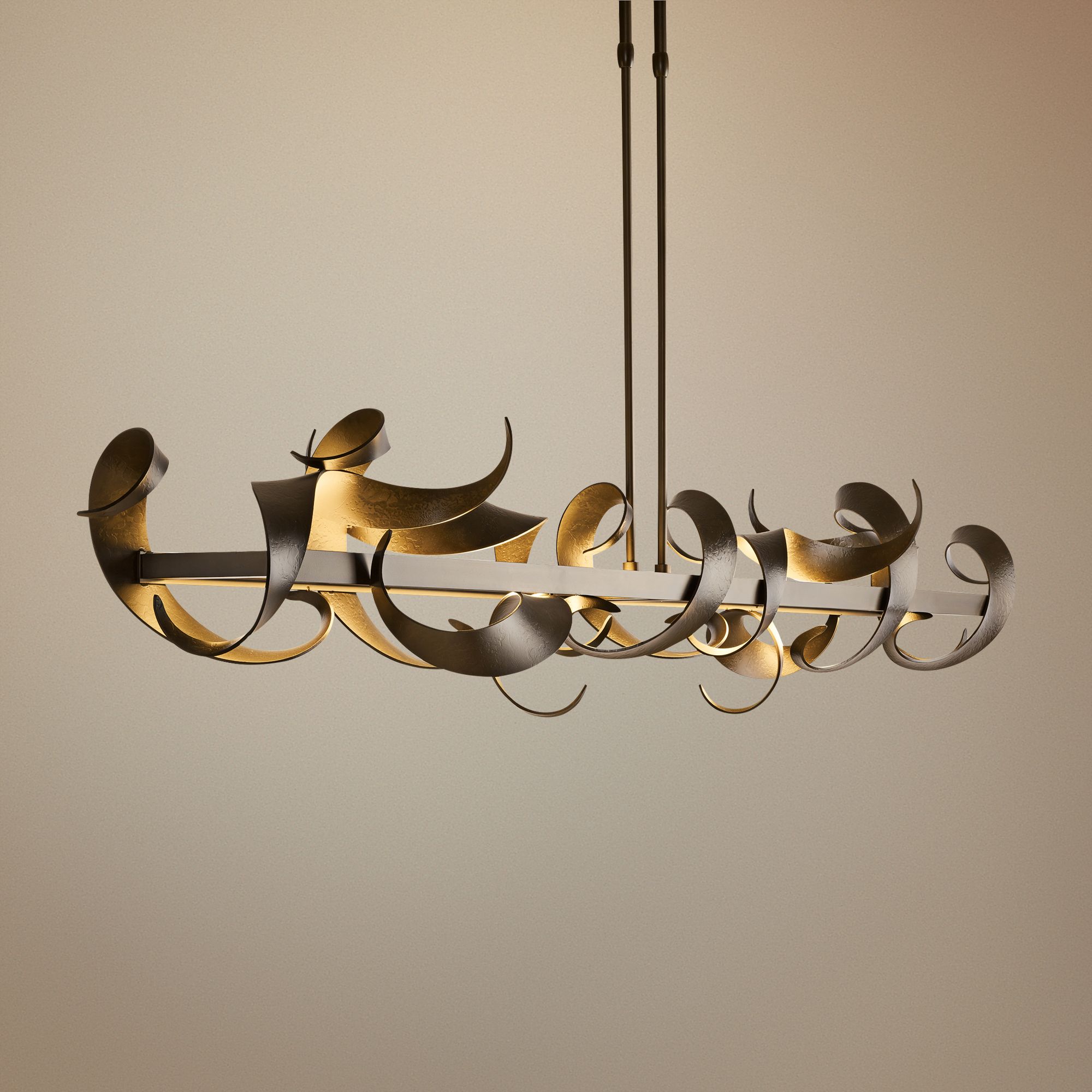 Folio 63 1/2" Wide Bronze LED Kitchen Island Light Pendant