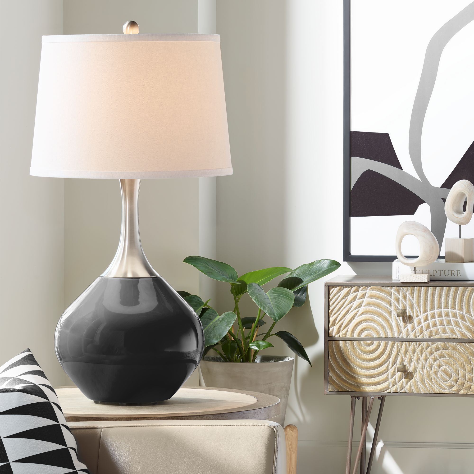 Tricorn Black Spencer Table Lamp