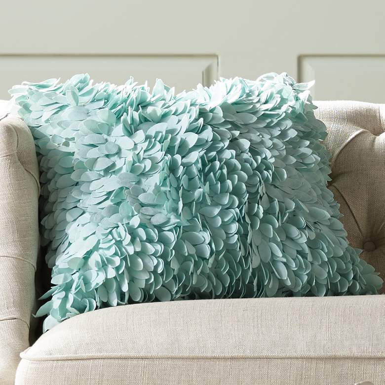 Surya Claire Green 22&quot; Square Throw Pillow