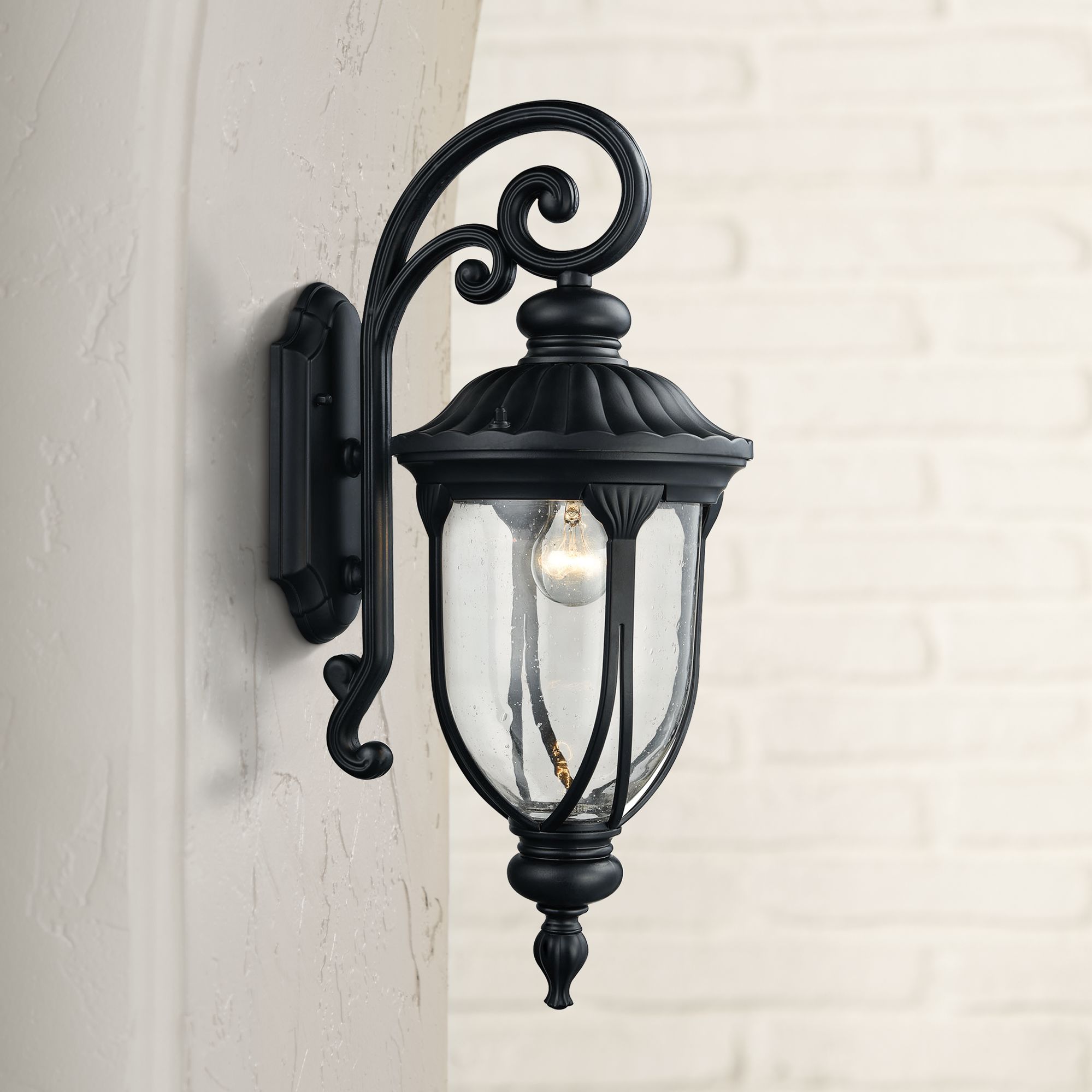 Derry Hill 23" High Matte Black Outdoor Wall Light